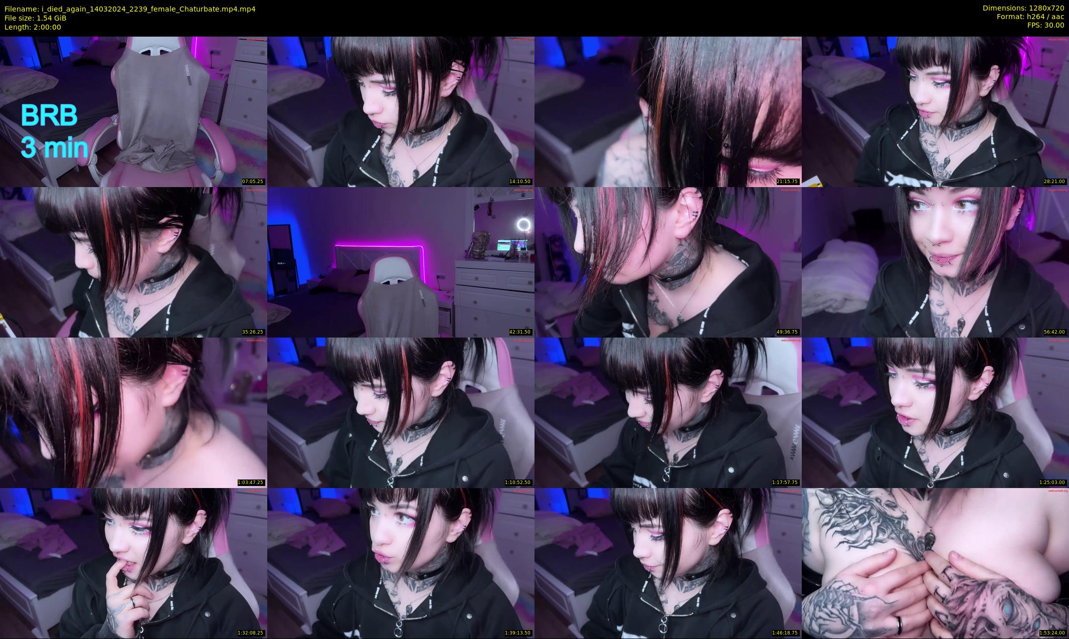 i_died_again — 120 minute Chaturbate female cam show recording, 720p, Mar 14, 2024