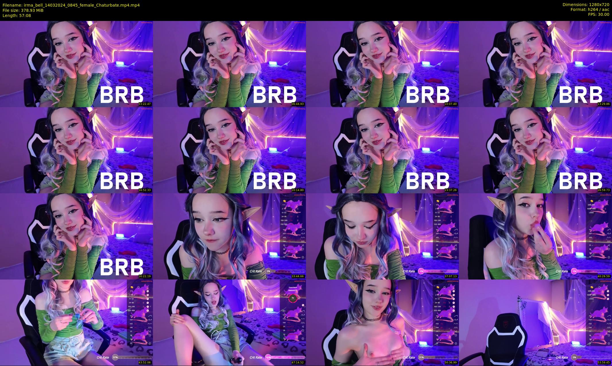 irma_bell — 58 minute Chaturbate female cam show recording, 720p, Mar 14, 2024