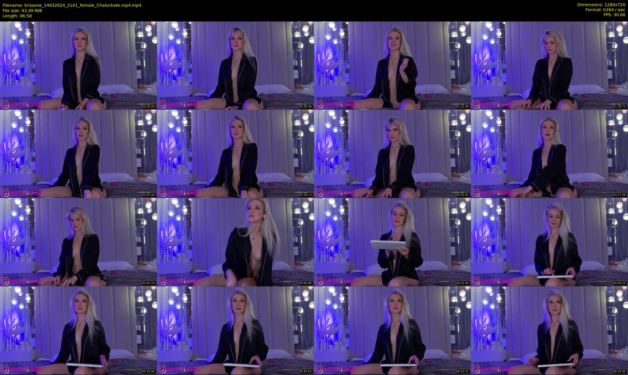 krissone — 7 minute Chaturbate female cam show recording, 720p, Mar 14, 2024