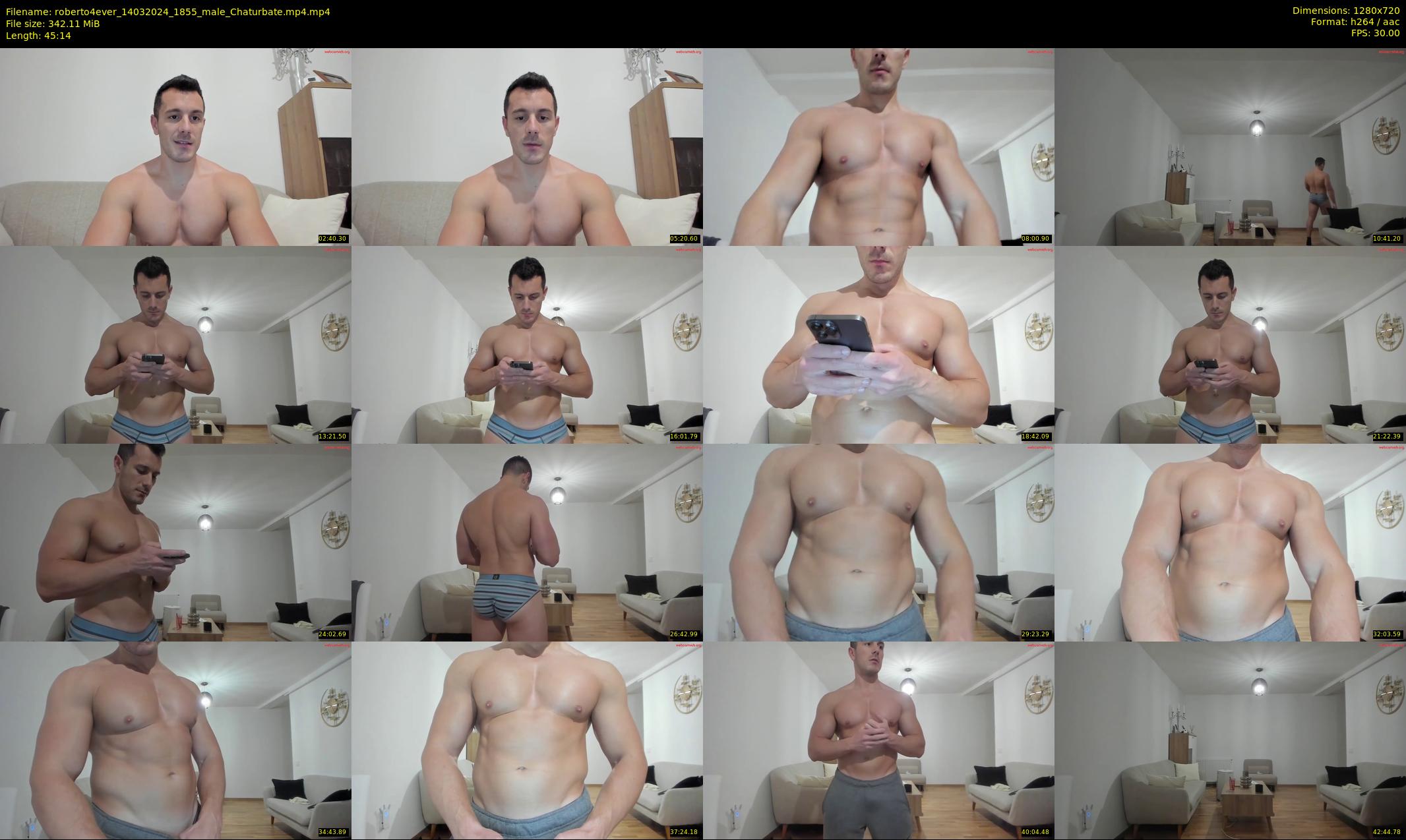 roberto4ever — 46 minute Chaturbate male cam show recording, 720p, Mar 14, 2024