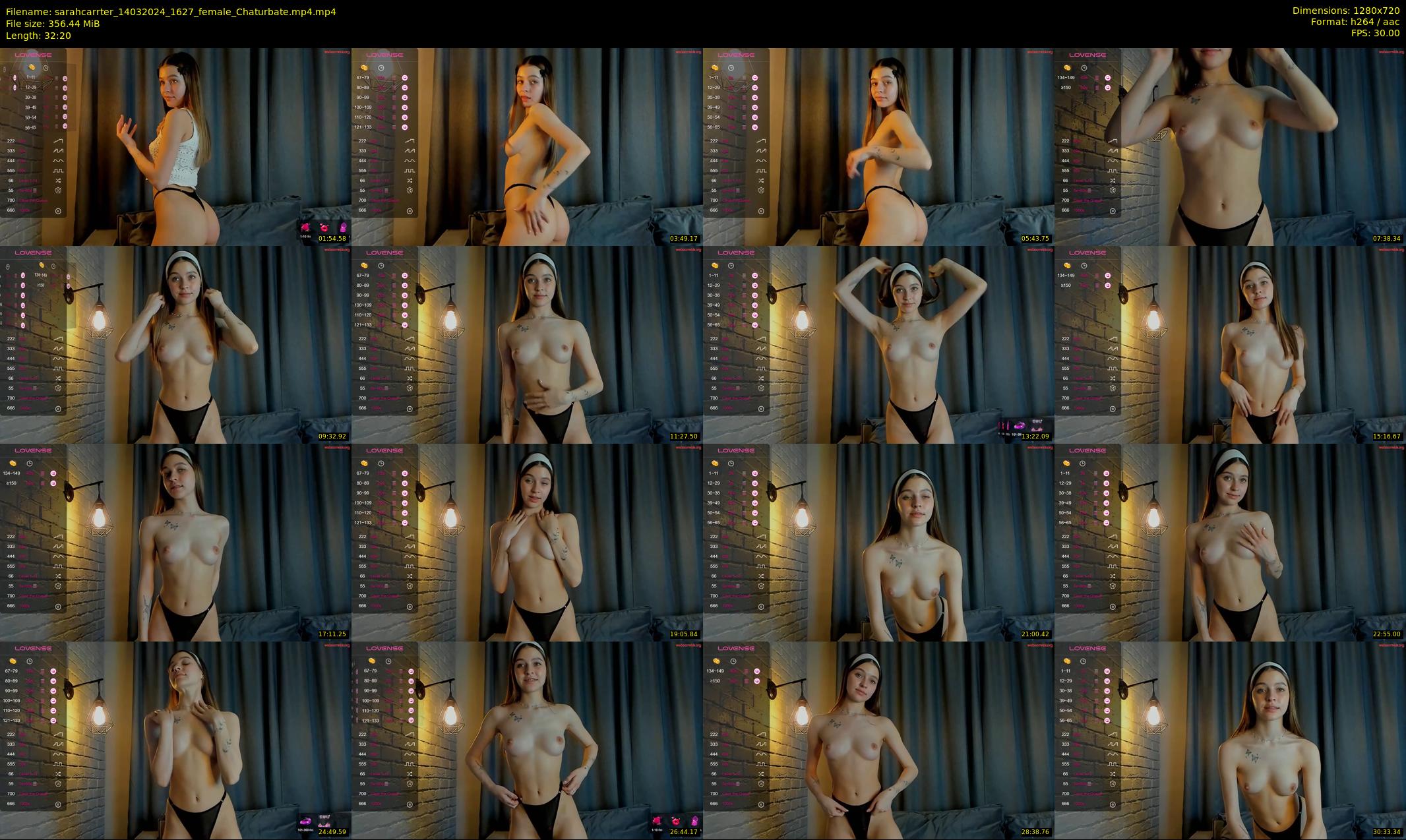 sarahcarrter — 33 minute Chaturbate female cam show recording, 720p, Mar 14, 2024