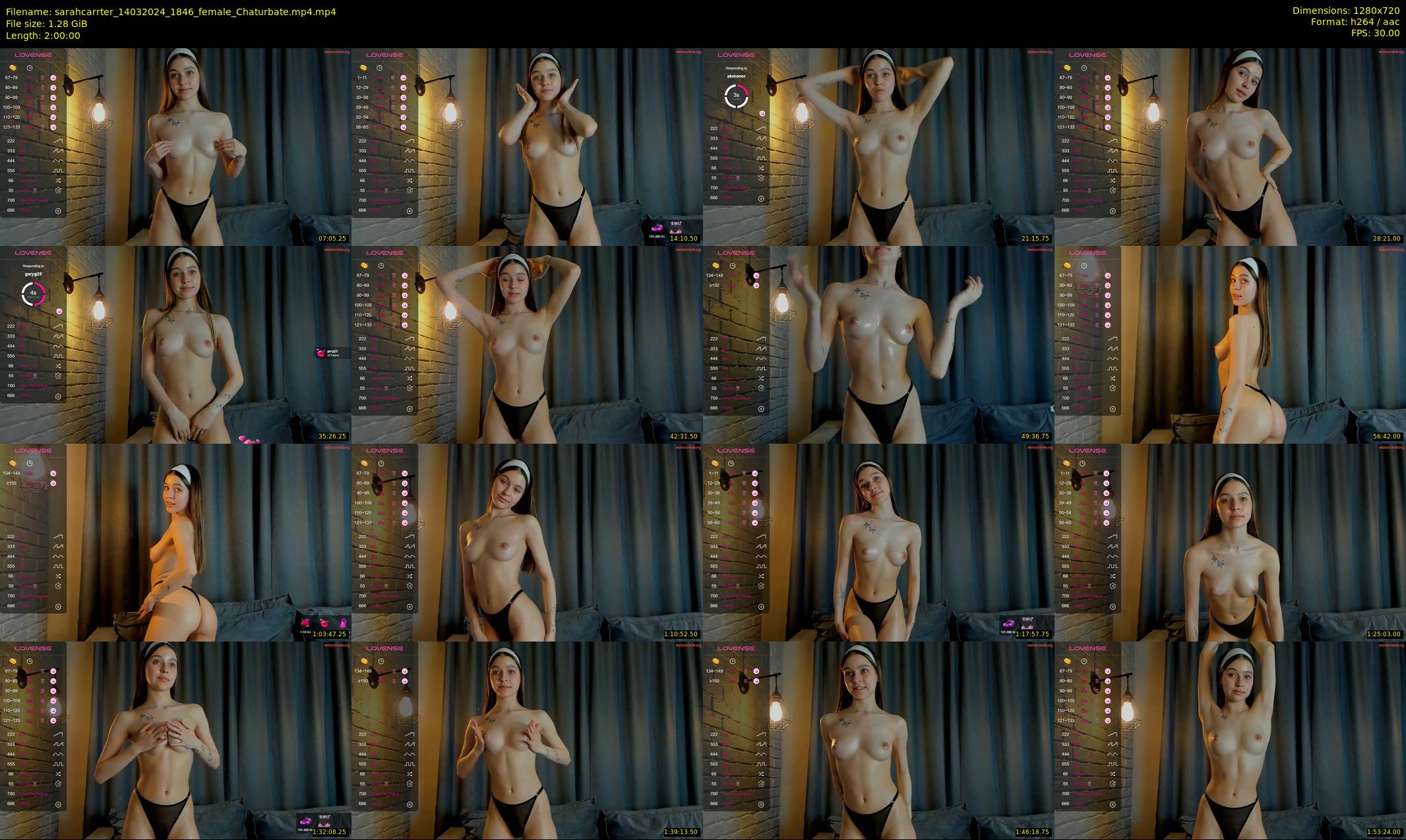 sarahcarrter — 120 minute Chaturbate female cam show recording, 720p, Mar 14, 2024