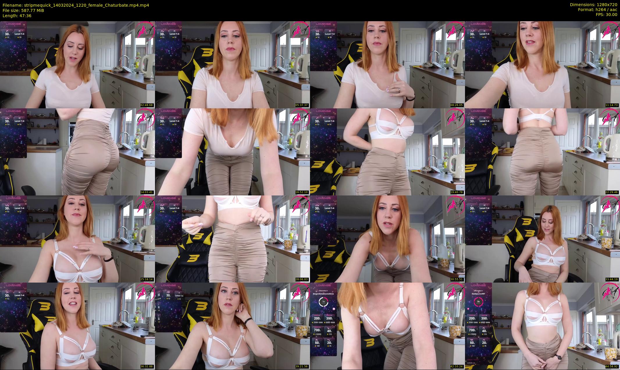 stripmequick — 48 minute Chaturbate female cam show recording, 720p, Mar 14, 2024