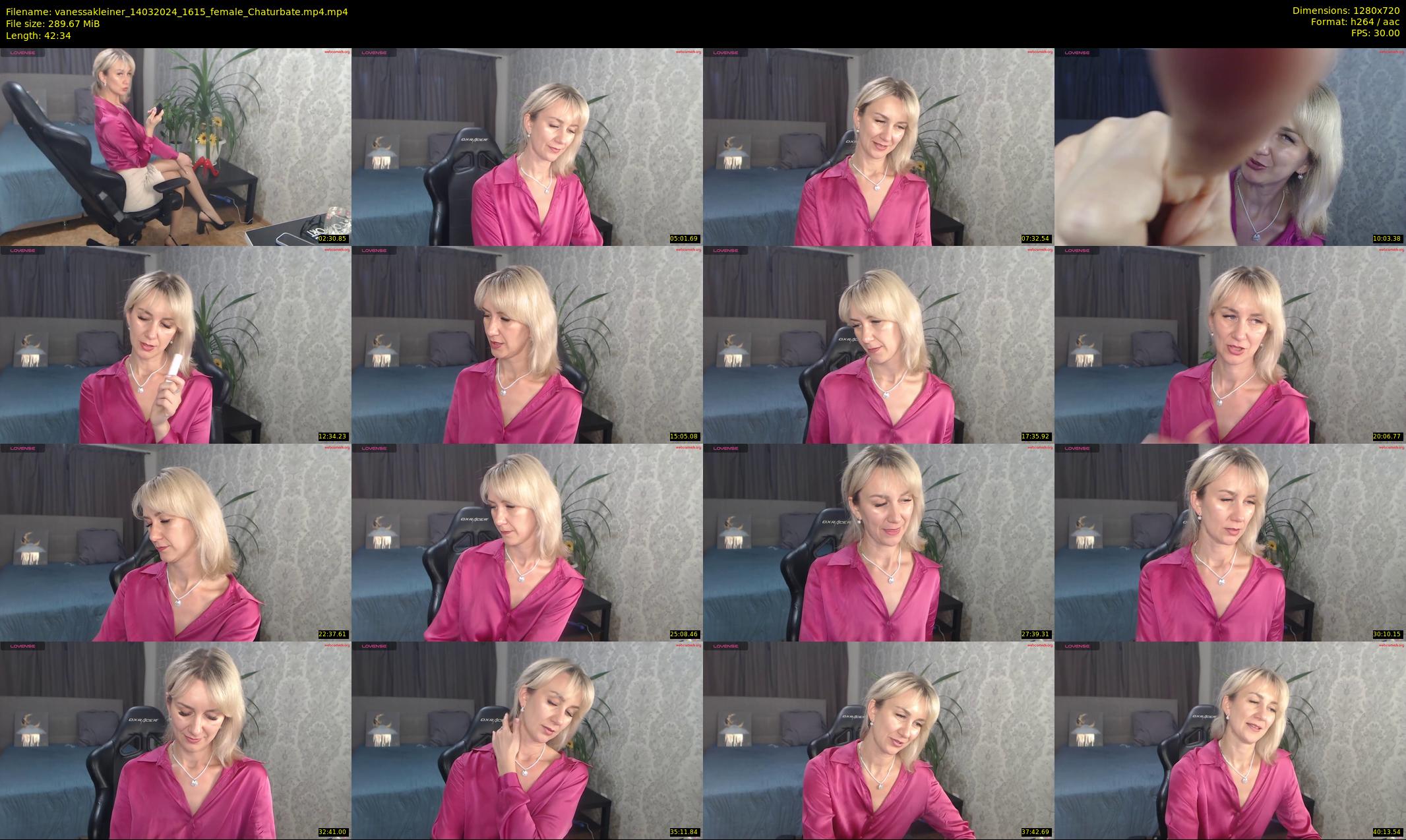 vanessakleiner — 43 minute Chaturbate female cam show recording, 720p, Mar 14, 2024