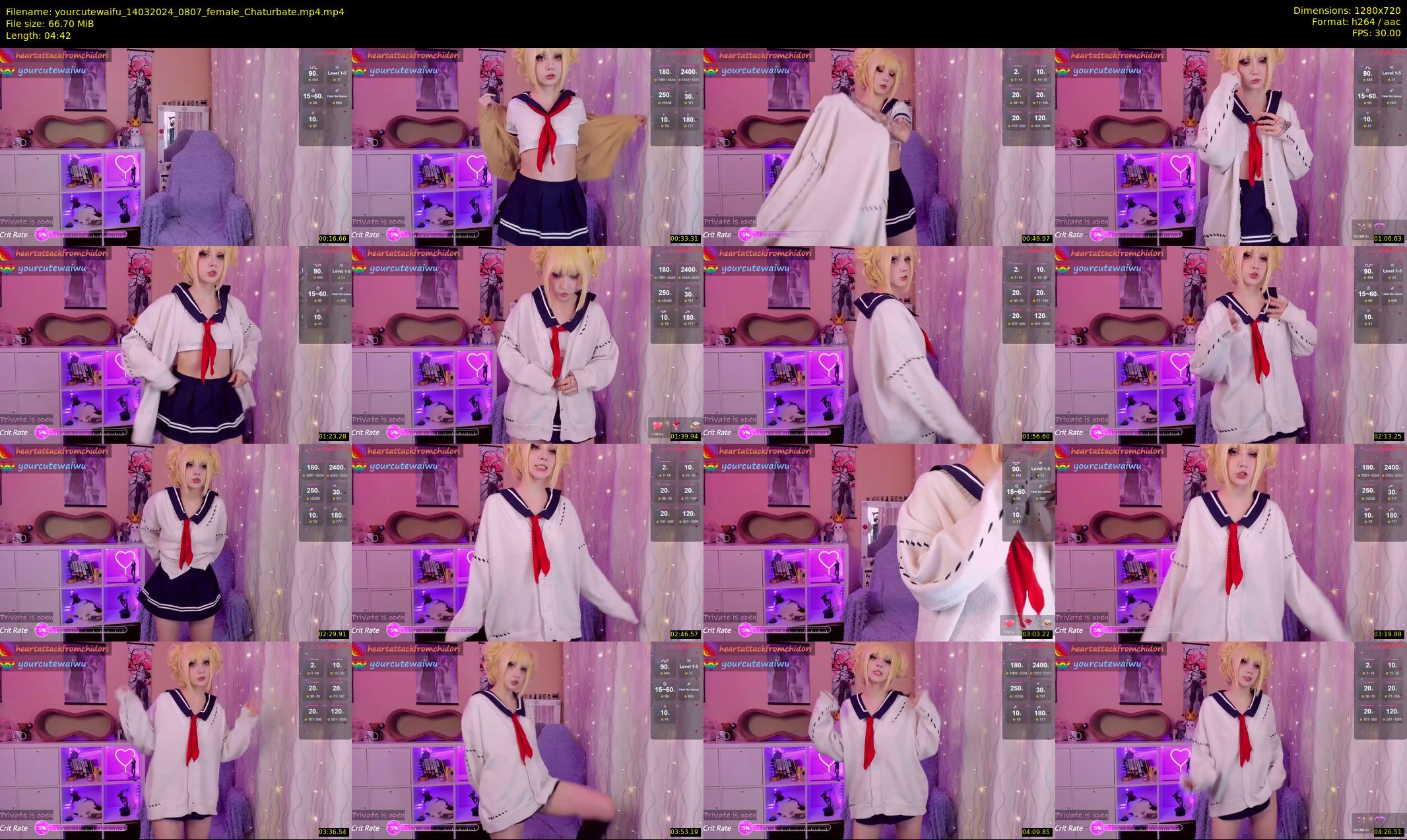 yourcutewaifu — 5 minute Chaturbate female cam show recording, 720p, Mar 14, 2024