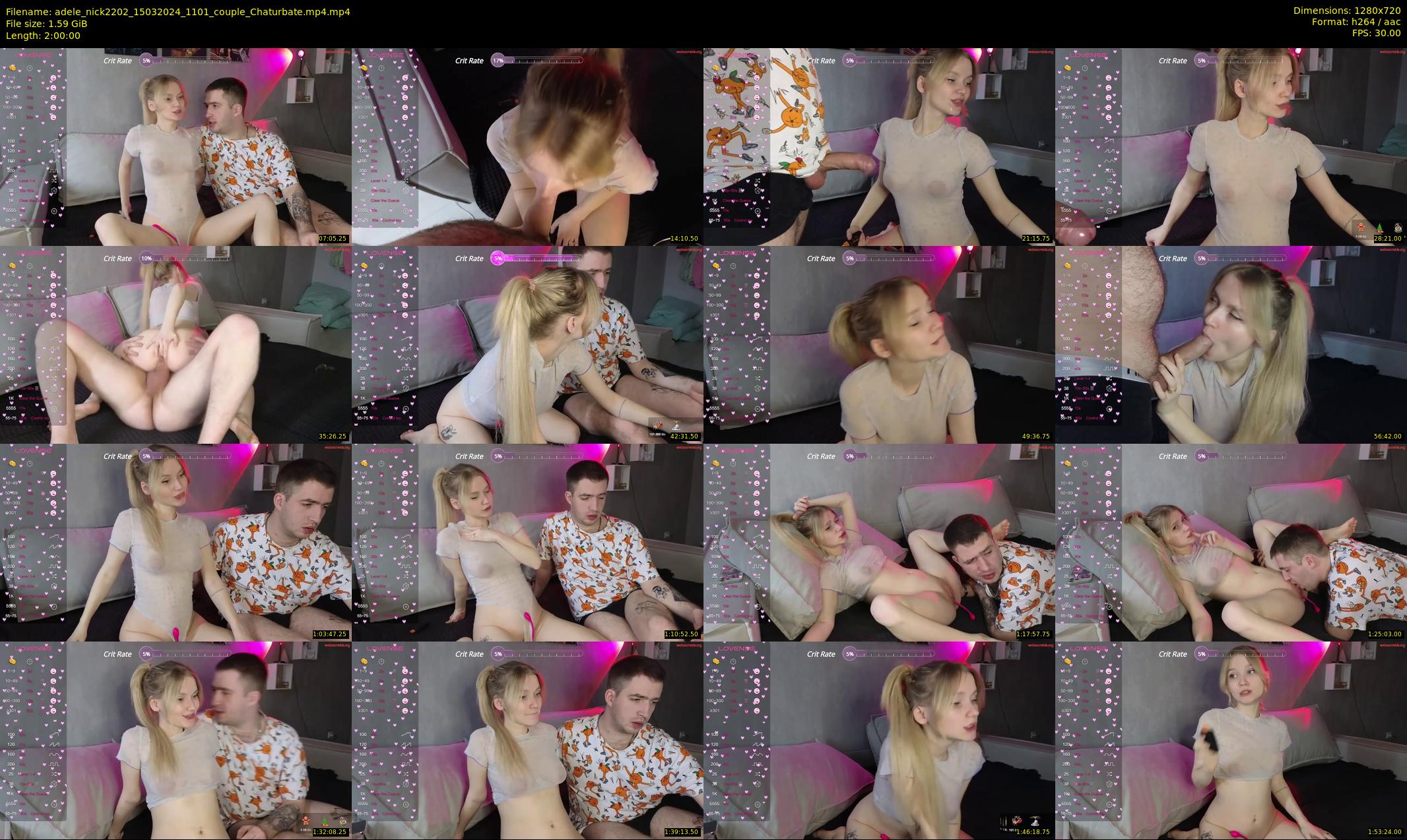 adele_nick2202 — 120 minute Chaturbate couple cam show recording, 720p, Mar 15, 2024
