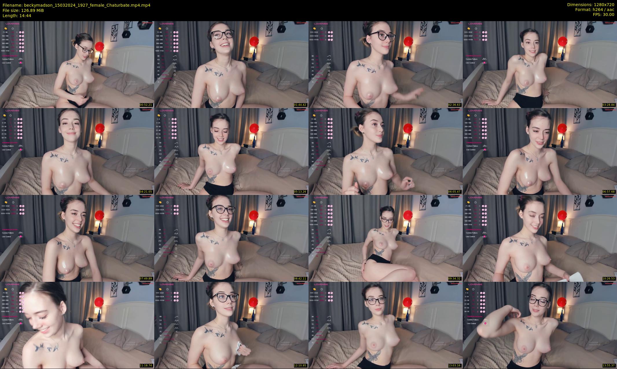 beckymadson — 15 minute Chaturbate female cam show recording, 720p, Mar 15, 2024