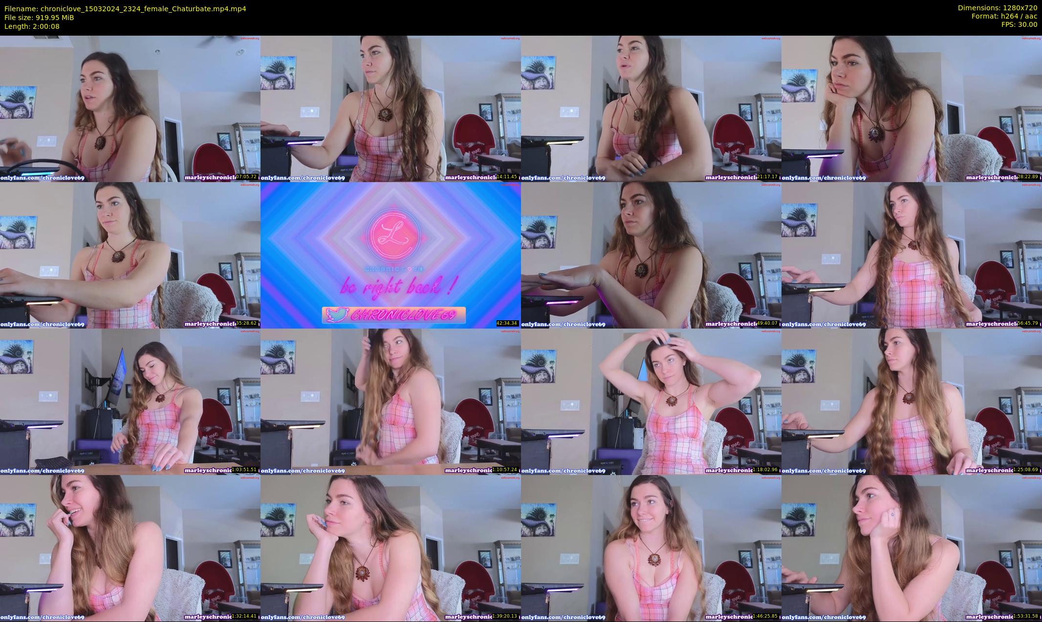 chroniclove — 121 minute Chaturbate female cam show recording, 720p, Mar 15, 2024