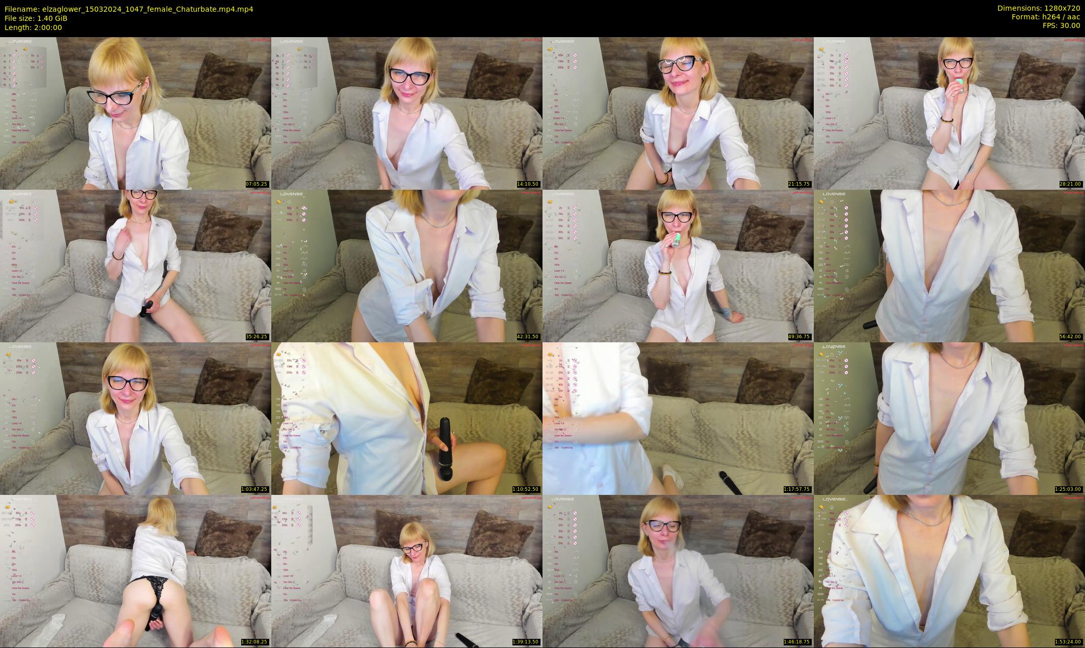 elzaglower — 120 minute Chaturbate female cam show recording, 720p, Mar 15, 2024