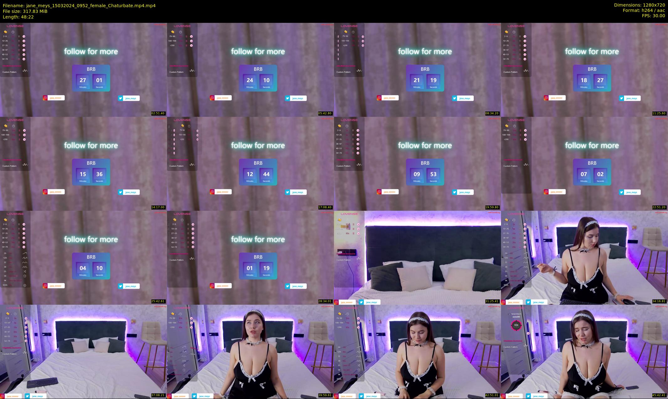jane_meys — 49 minute Chaturbate female cam show recording, 720p, Mar 15, 2024