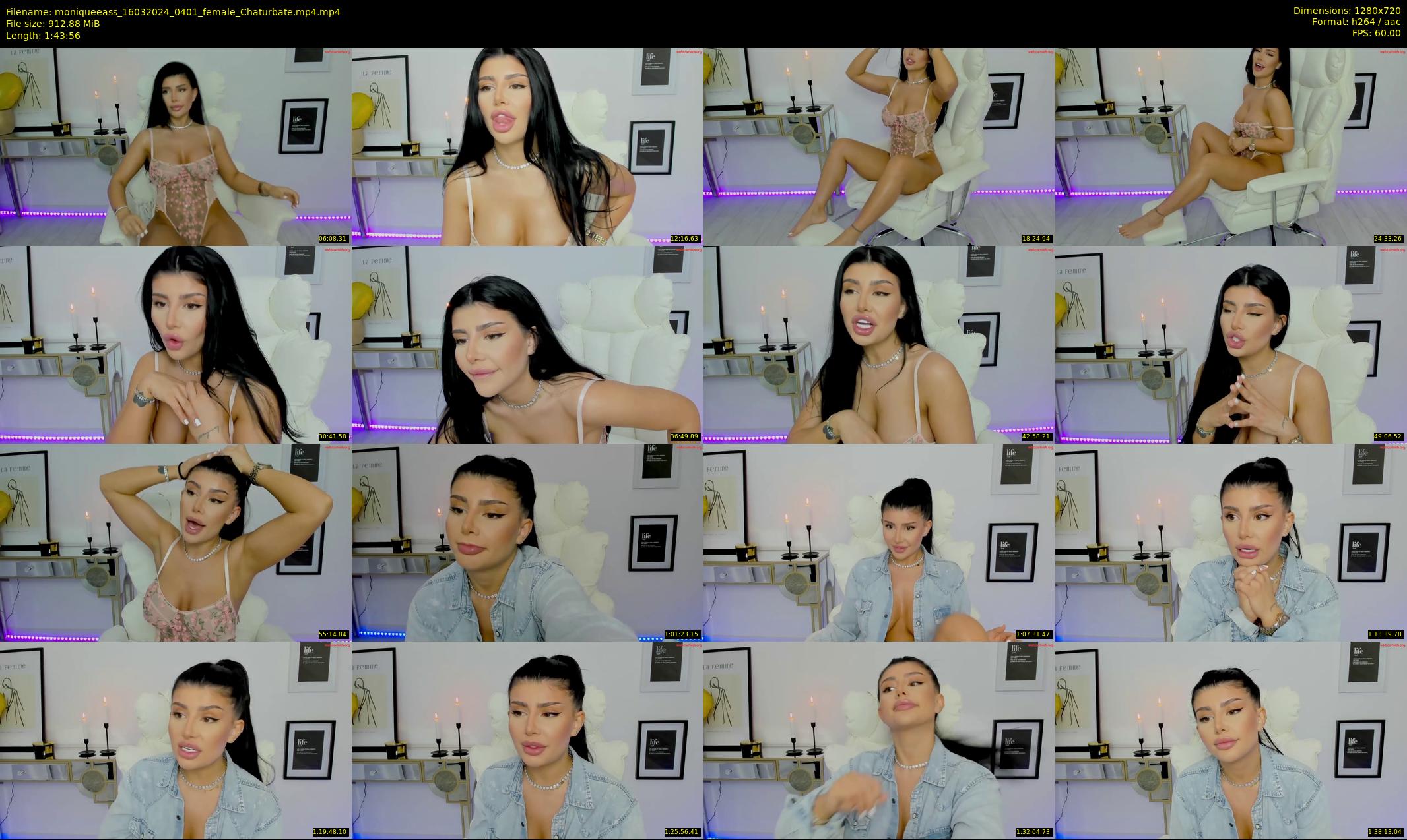 moniqueeass — 104 minute Chaturbate female cam show recording, 720p, Mar 16, 2024