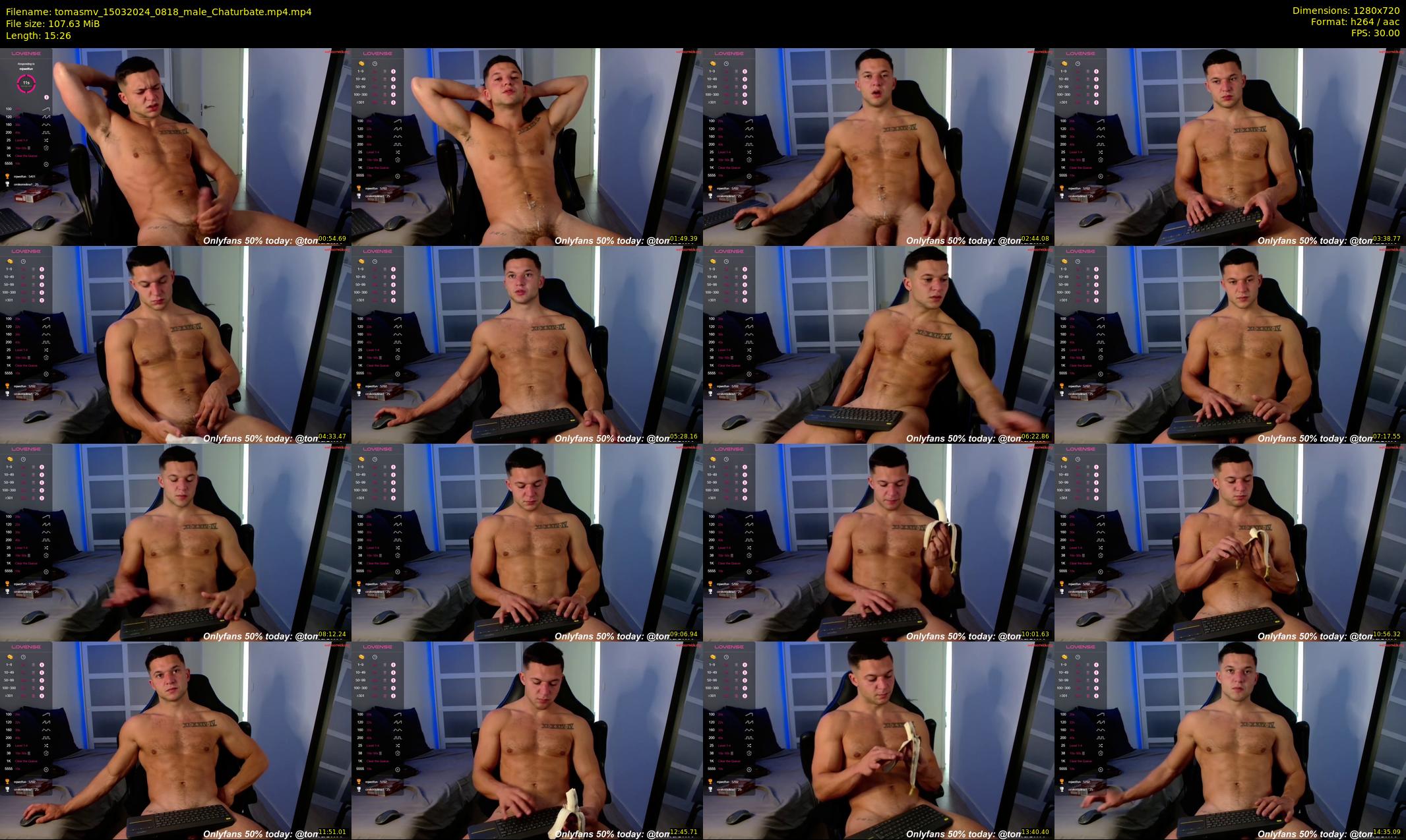 tomasmv — 16 minute Chaturbate male cam show recording, 720p, Mar 15, 2024