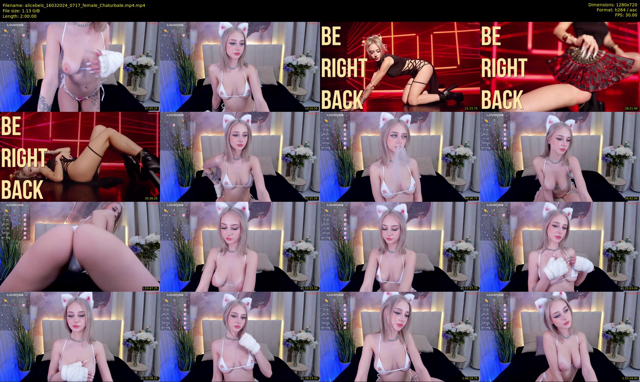 alicebels — 120 minute Chaturbate female cam show recording, 720p, Mar 16, 2024