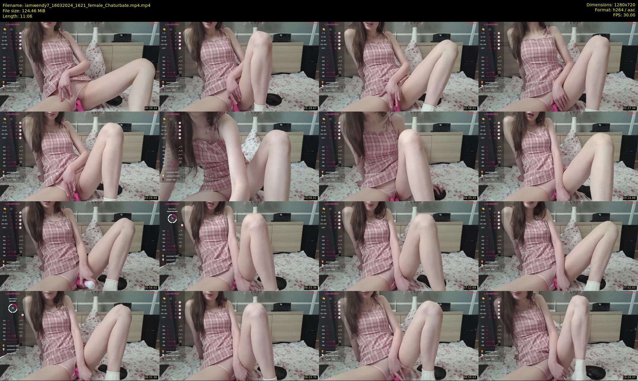iamwendy7 — 12 minute Chaturbate female cam show recording, 720p, Mar 16, 2024