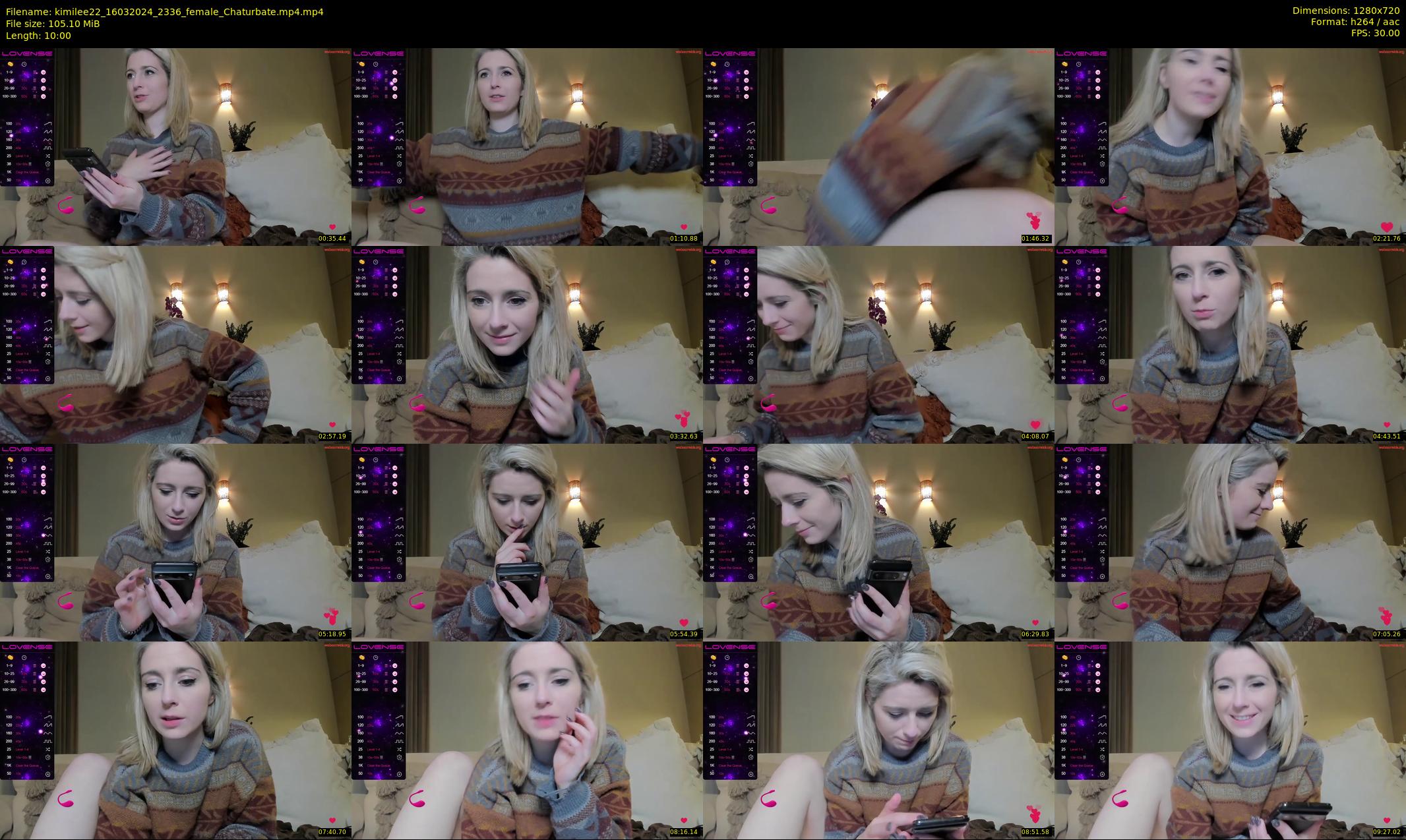kimilee22 — 10 minute Chaturbate female cam show recording, 720p, Mar 16, 2024