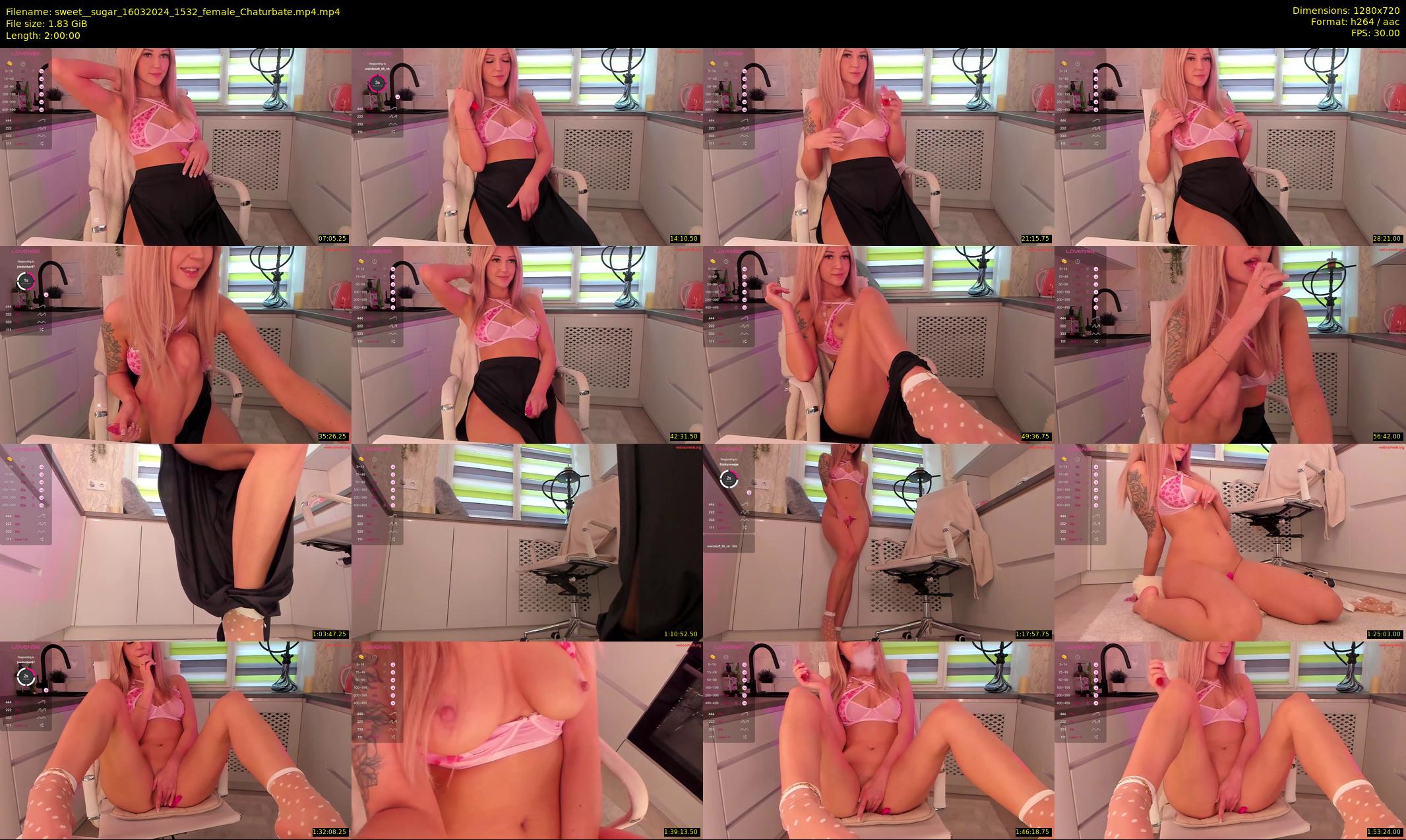 sweet__sugar — 120 minute Chaturbate female cam show recording, 720p, Mar 16, 2024
