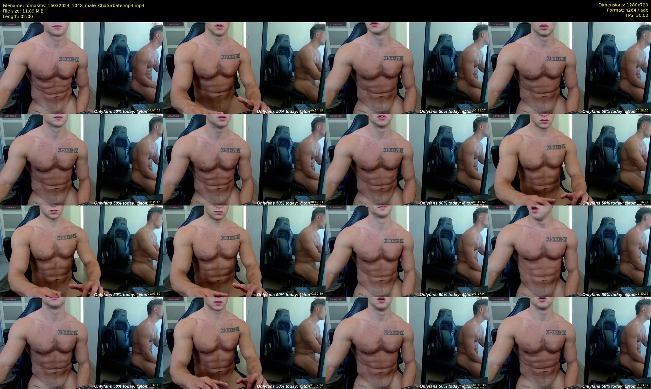 tomasmv — 2 minute Chaturbate male cam show recording, 720p, Mar 16, 2024
