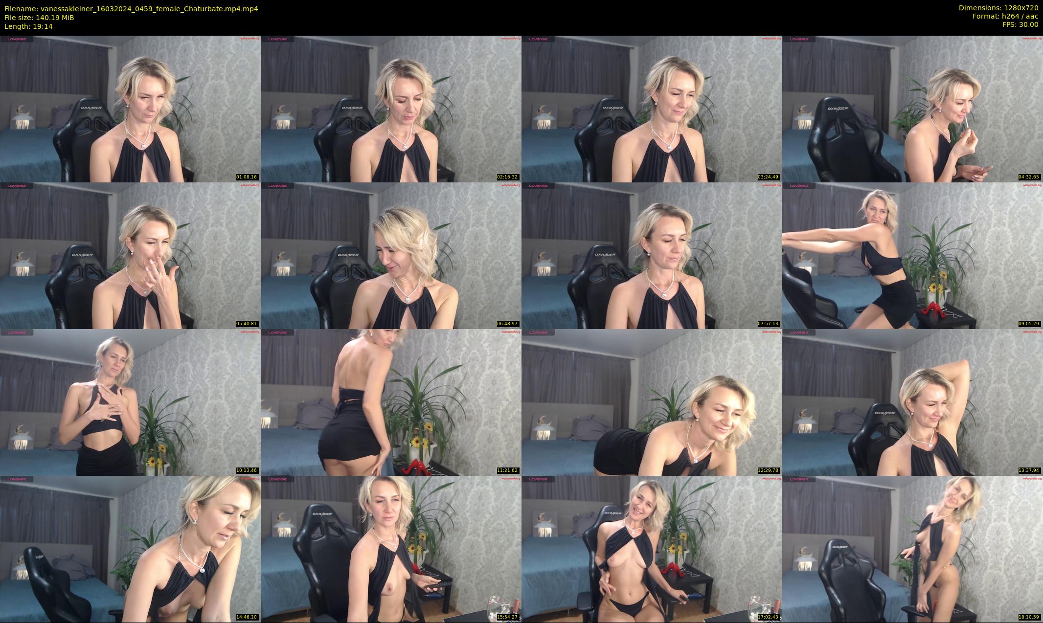 vanessakleiner — 20 minute Chaturbate female cam show recording, 720p, Mar 16, 2024
