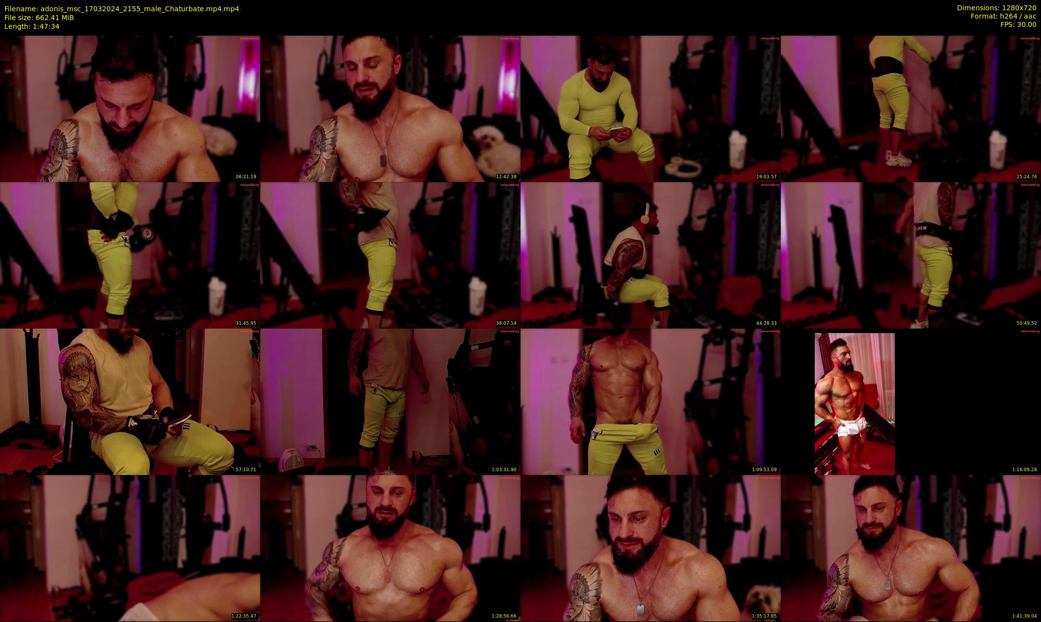adonis_msc — 108 minute Chaturbate male cam show recording, 720p, Mar 17, 2024