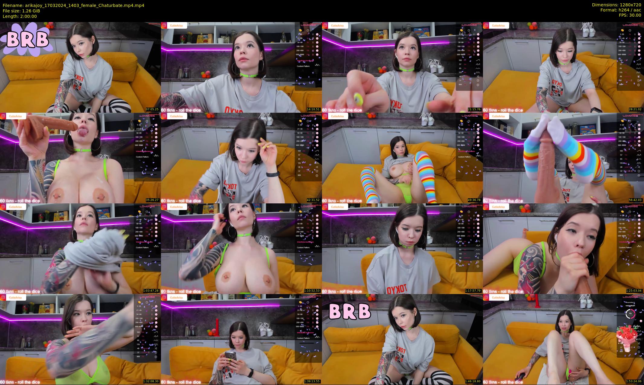 arikajoy — 120 minute Chaturbate female cam show recording, 720p, Mar 17, 2024