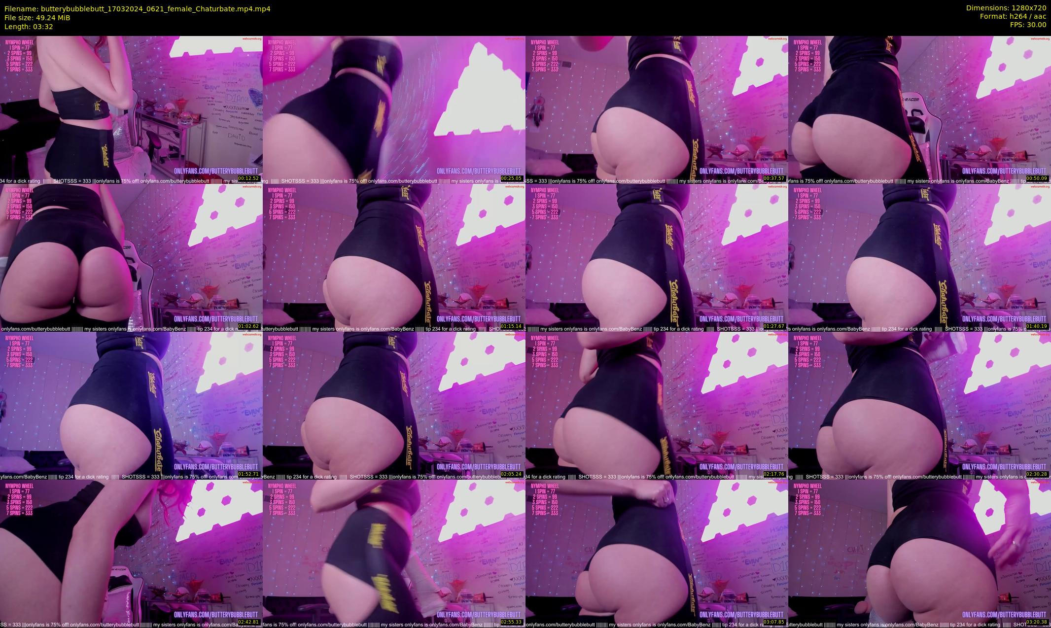 butterybubblebutt — 4 minute Chaturbate couple cam show recording, 720p, Mar 17, 2024
