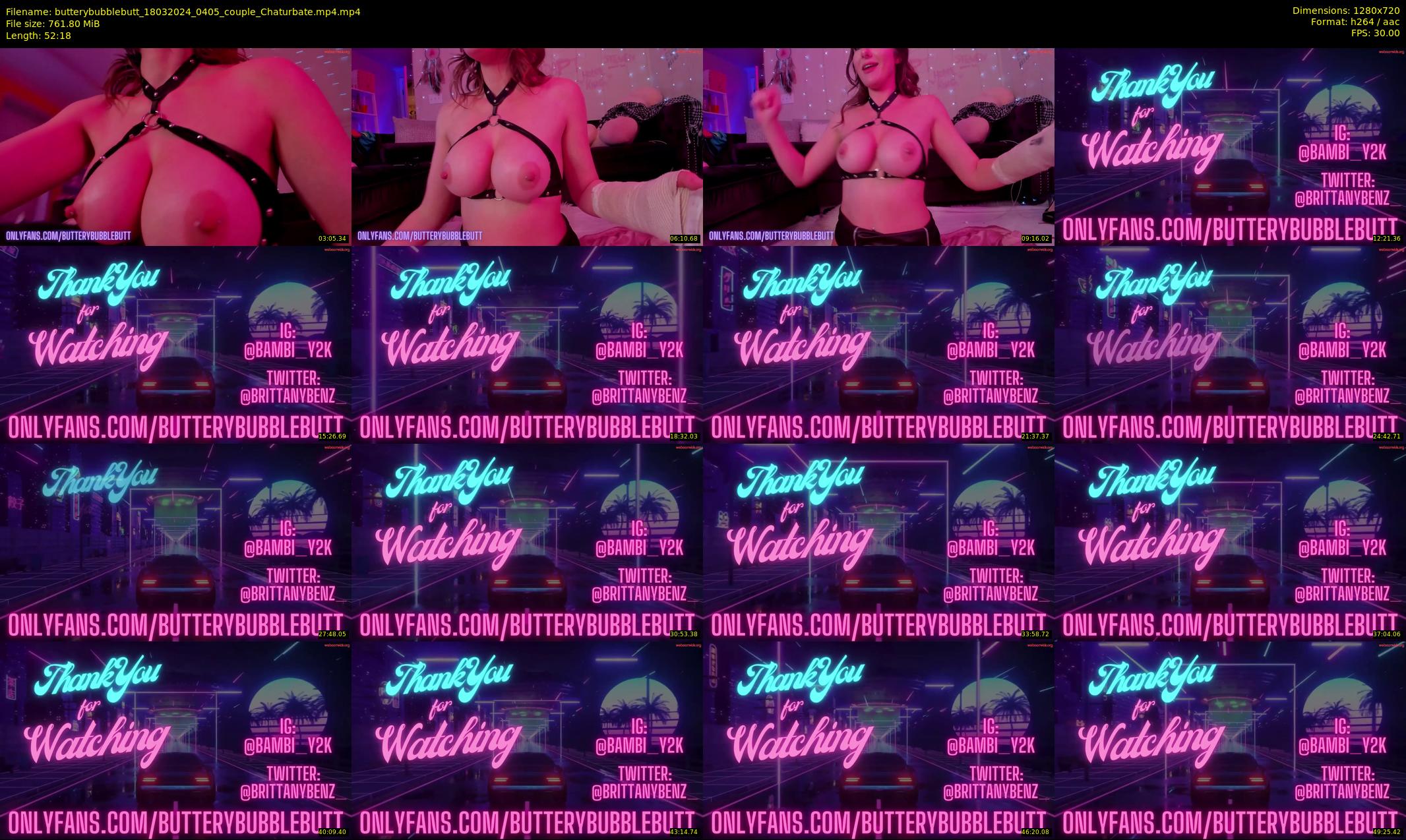 butterybubblebutt — 53 minute Chaturbate couple cam show recording, 720p, Mar 18, 2024