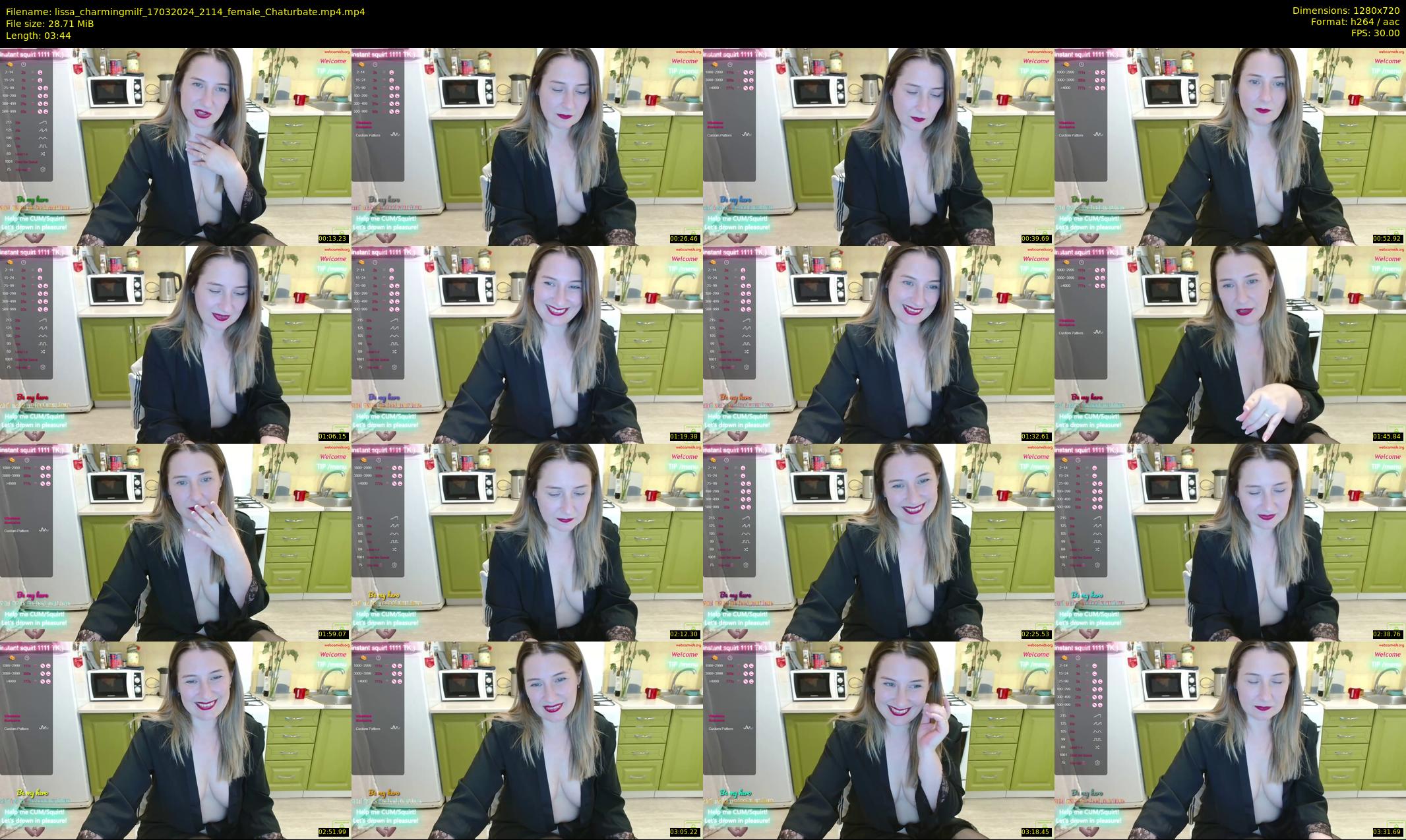 lissa_charmingmilf — 4 minute Chaturbate female cam show recording, 720p, Mar 17, 2024