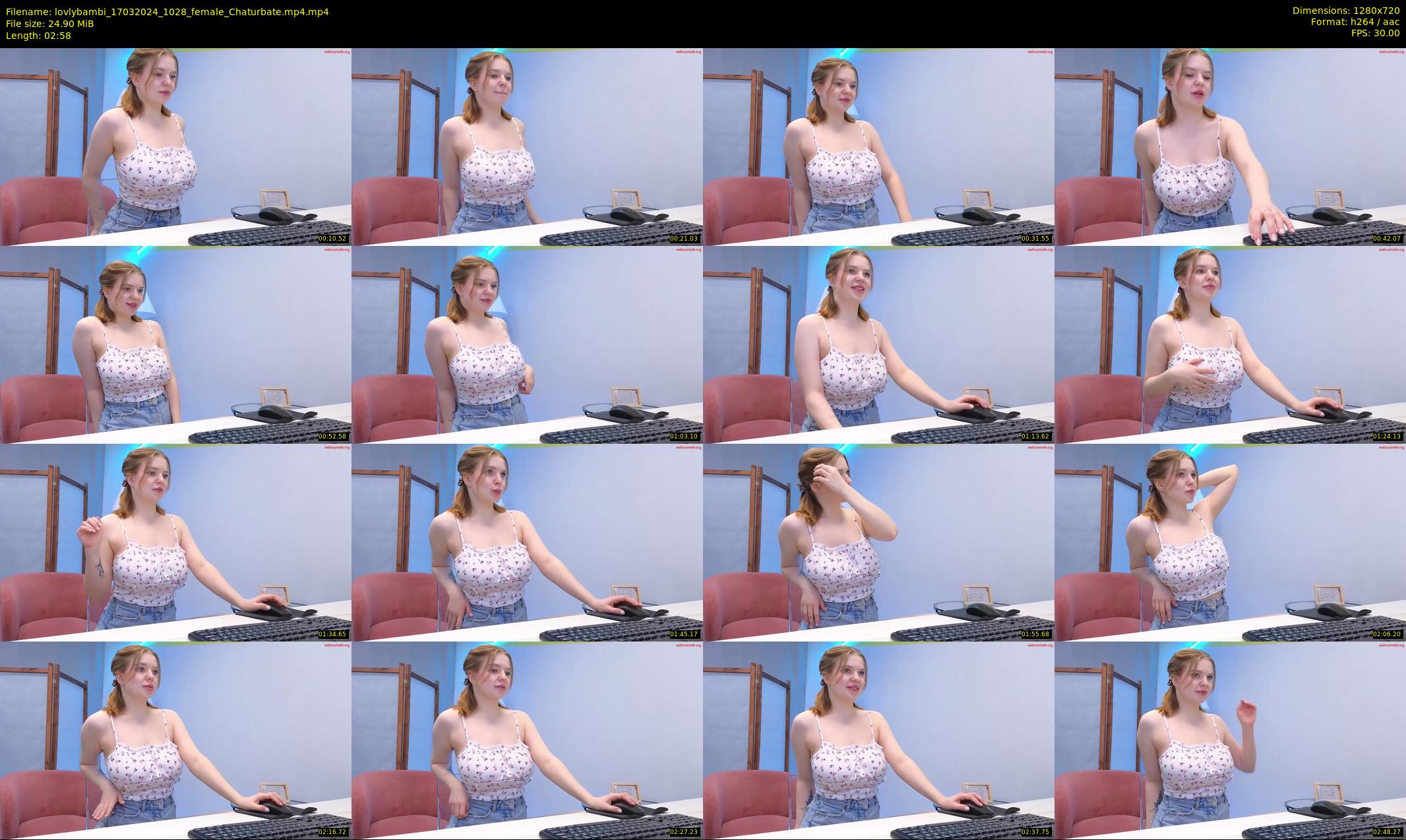 lovlybambi — 3 minute Chaturbate female cam show recording, 720p, Mar 17, 2024