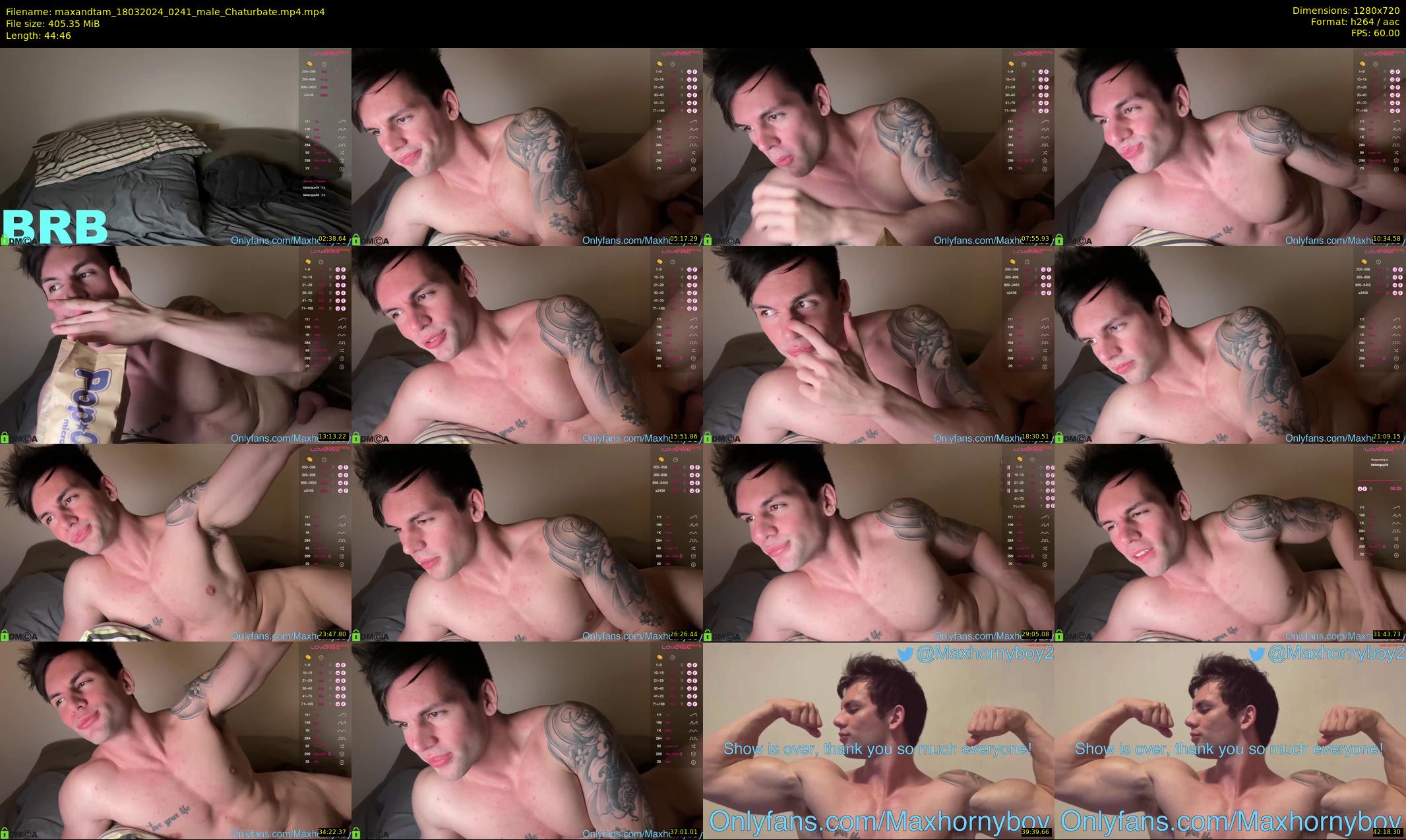 maxandtam — 45 minute Chaturbate couple cam show recording, 720p, Mar 18, 2024