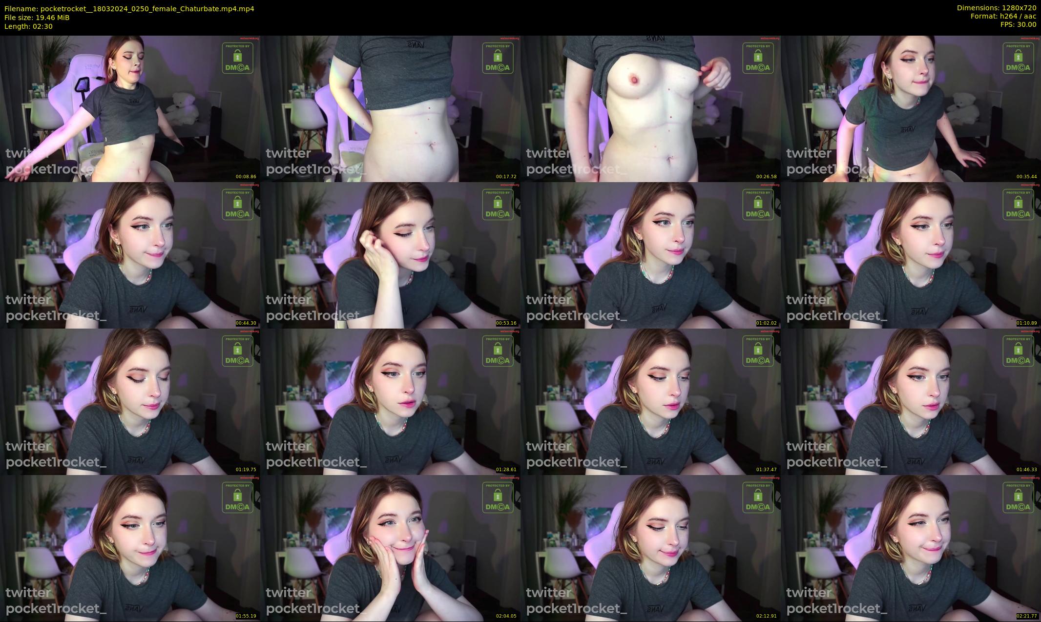 pocketrocket_ — 3 minute Chaturbate female cam show recording, 720p, Mar 18, 2024