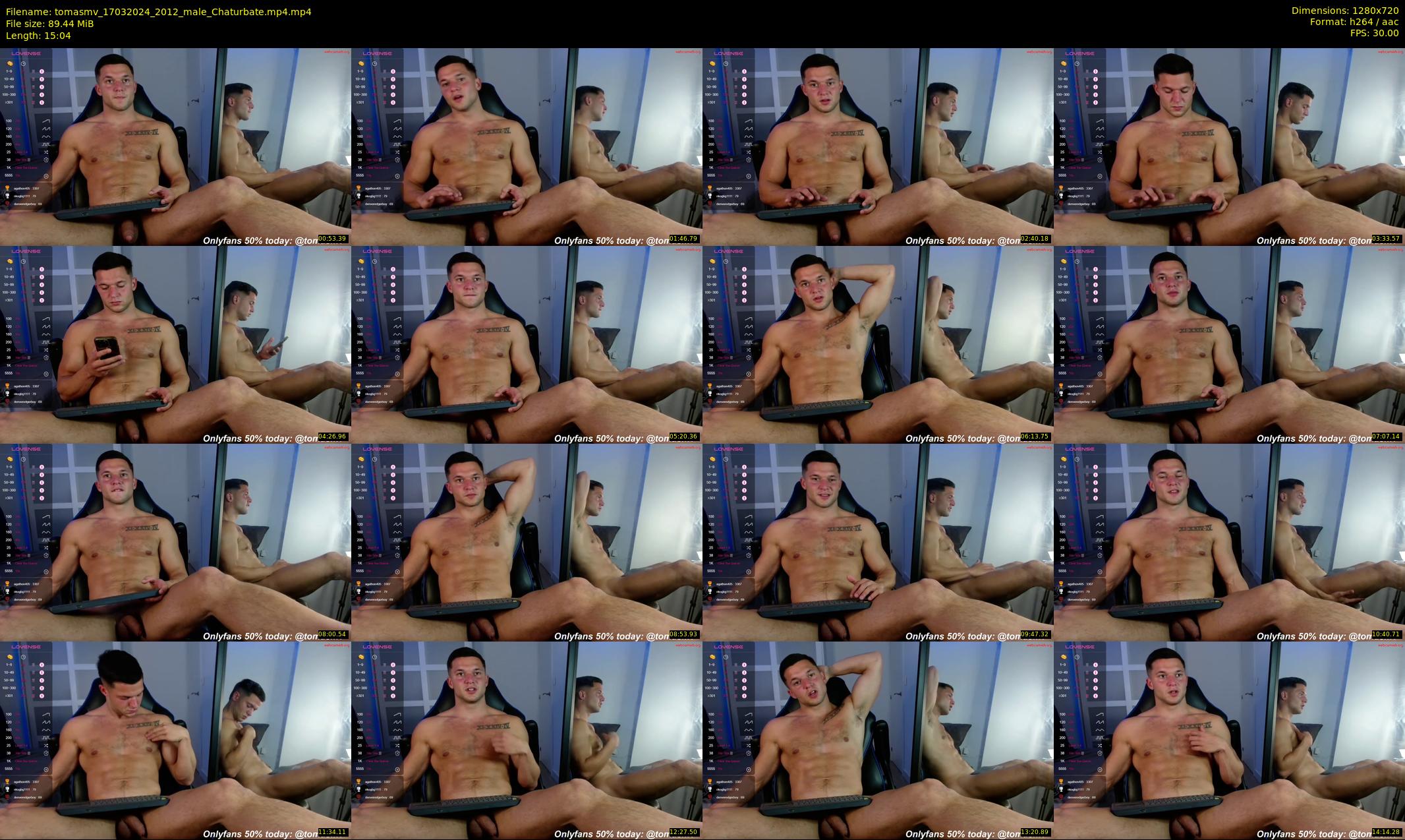 tomasmv — 16 minute Chaturbate male cam show recording, 720p, Mar 17, 2024