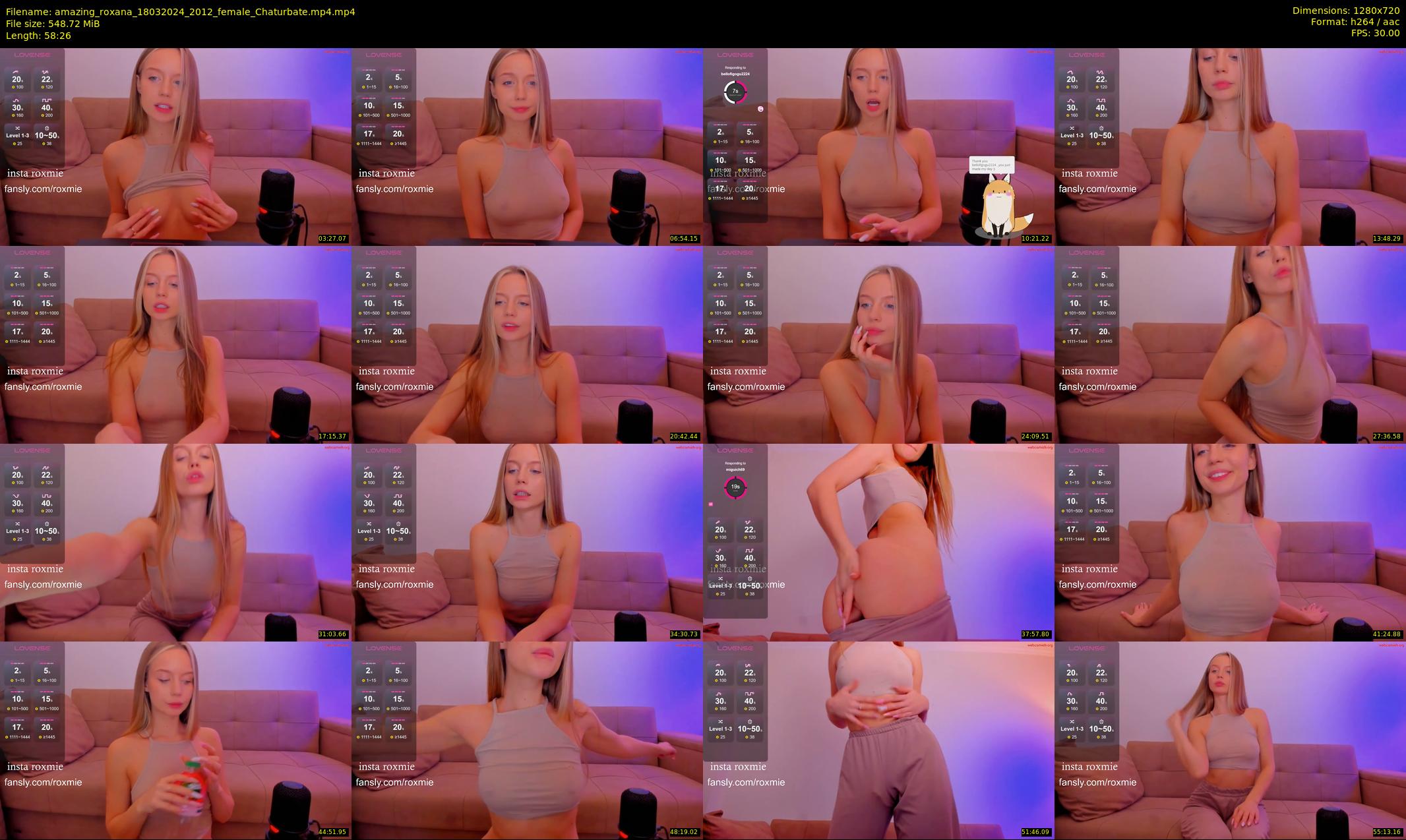 amazing_roxana — 59 minute Chaturbate female cam show recording, 720p, Mar 18, 2024