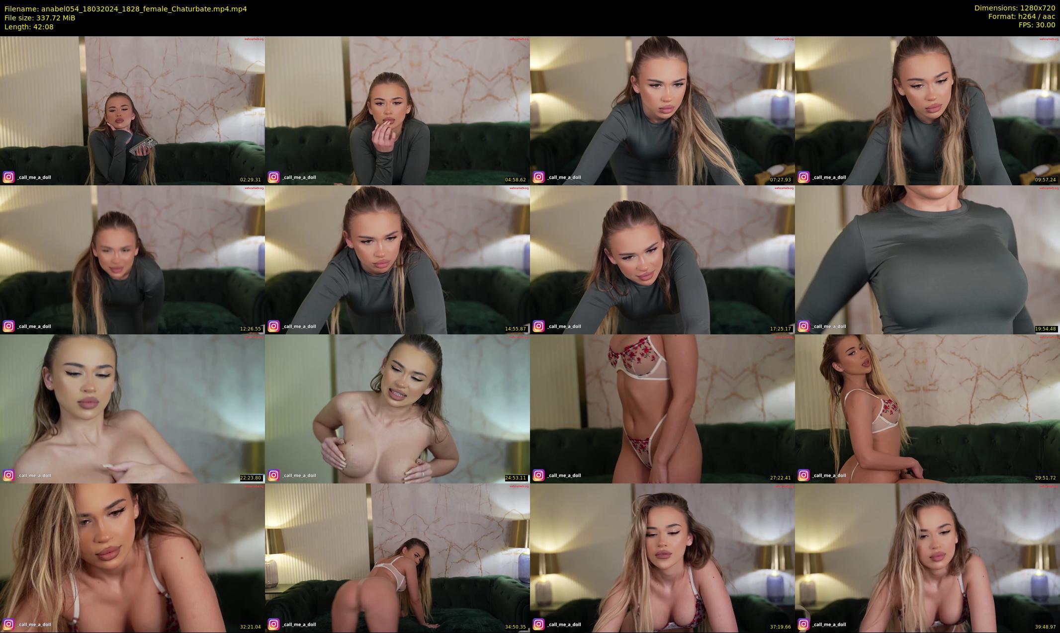 anabel054 — 43 minute Chaturbate female cam show recording, 720p, Mar 18, 2024