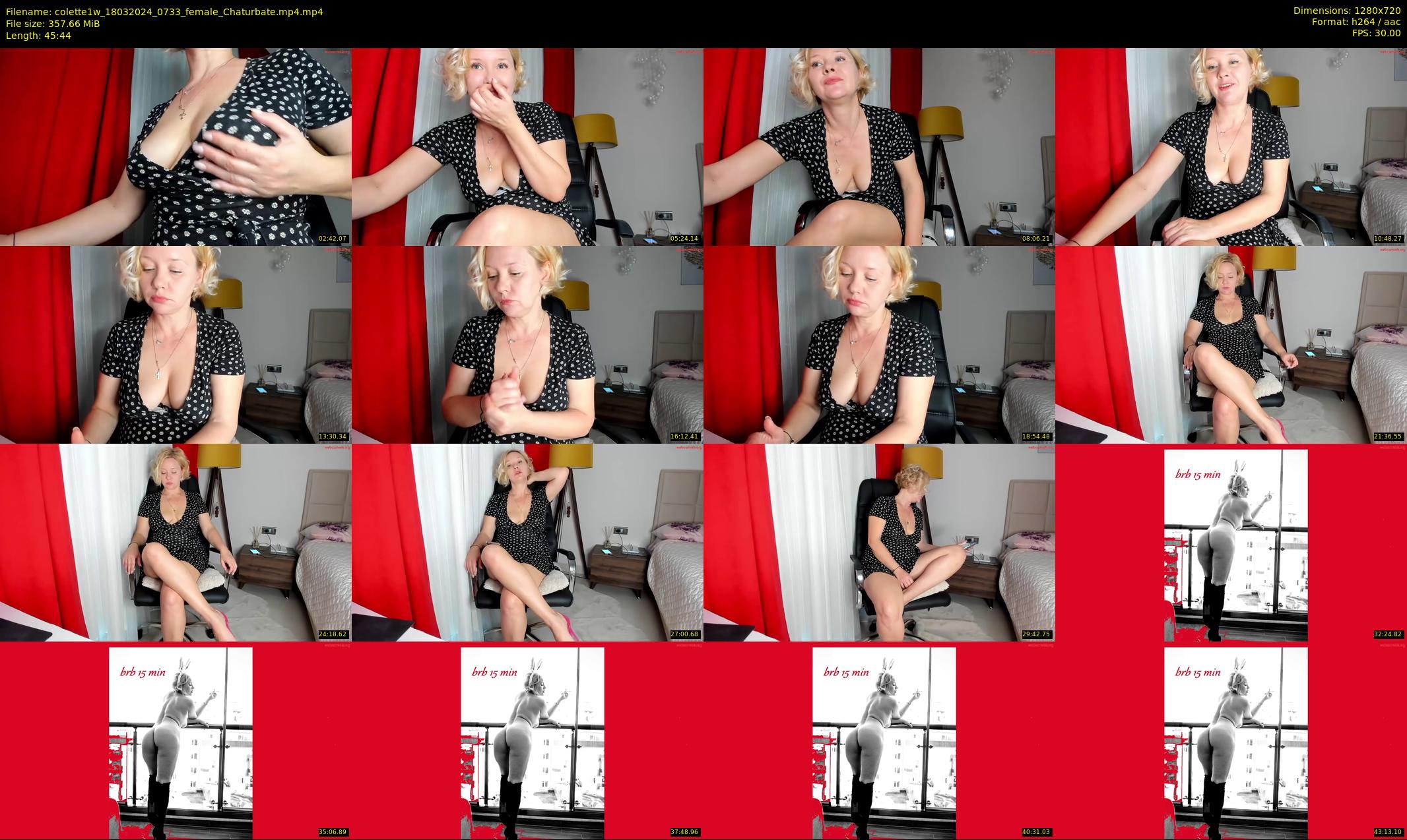 colette1w — 46 minute Chaturbate female cam show recording, 720p, Mar 18, 2024