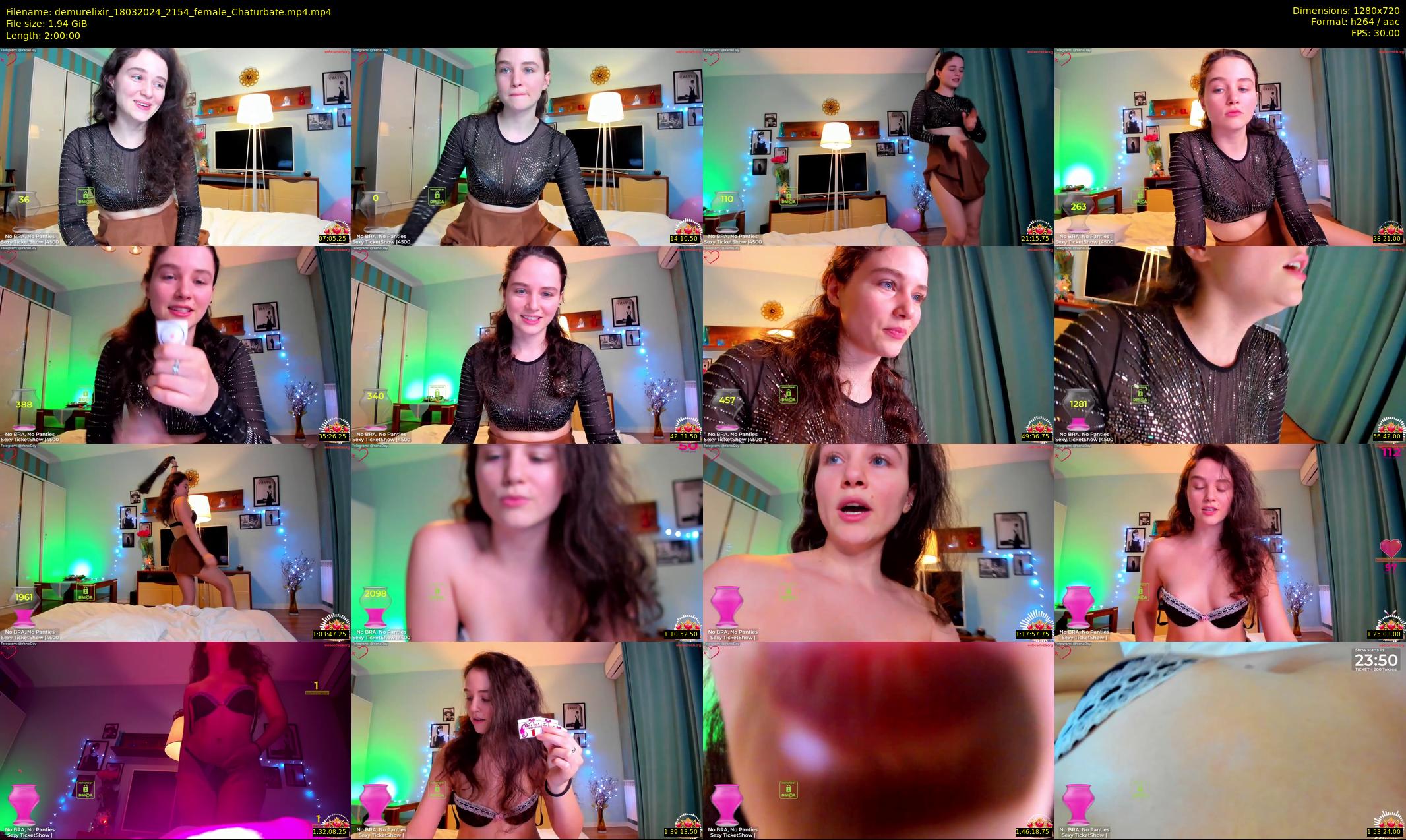 demurelixir — 120 minute Chaturbate female cam show recording, 720p, Mar 18, 2024