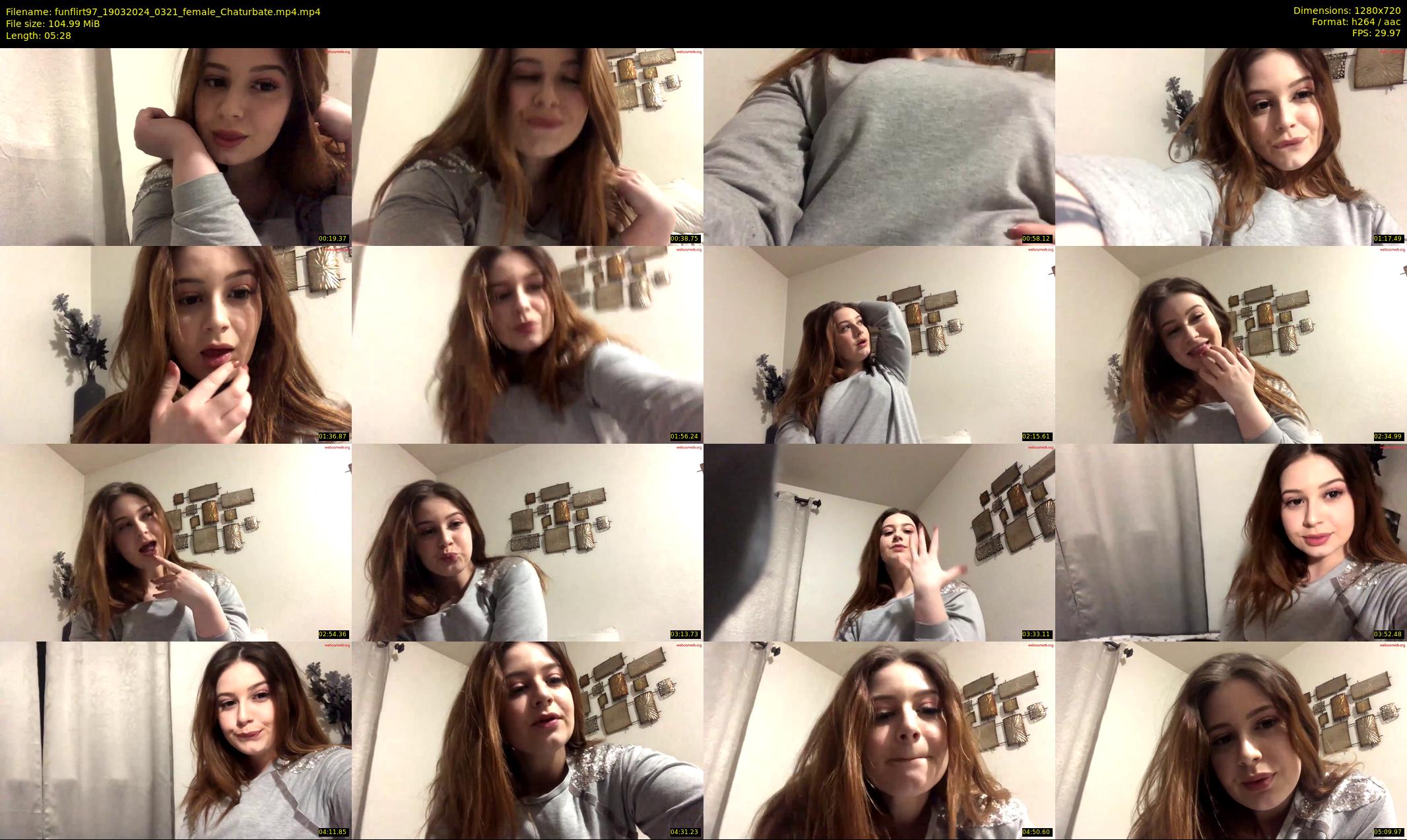funflirt97 — 6 minute Chaturbate female cam show recording, 720p, Mar 19, 2024