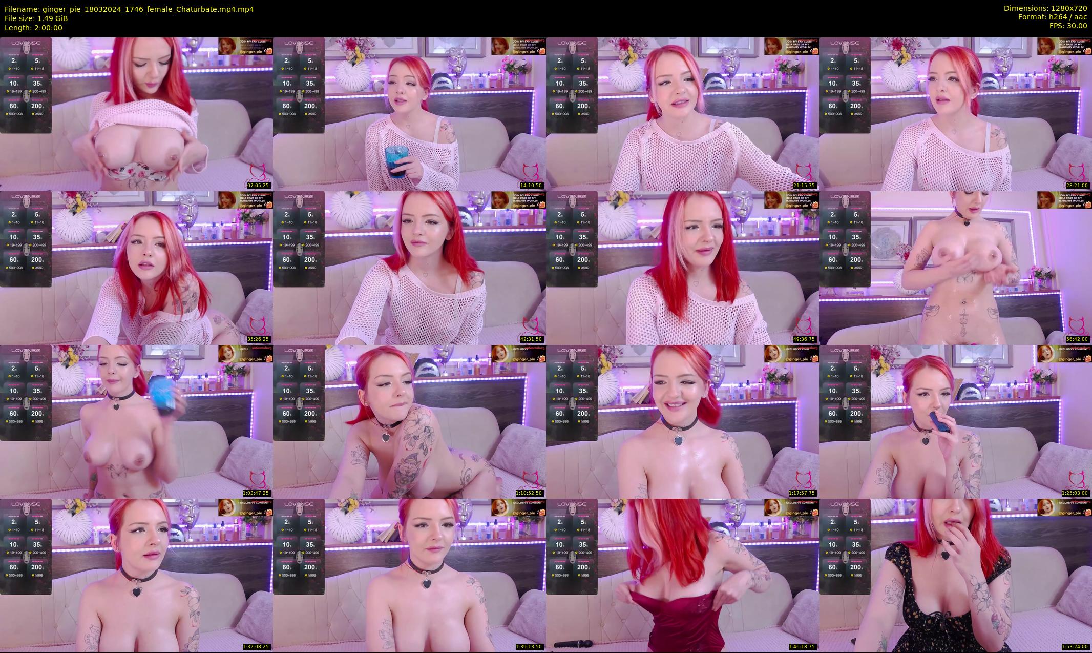 ginger_pie — 120 minute Chaturbate female cam show recording, 720p, Mar 18, 2024