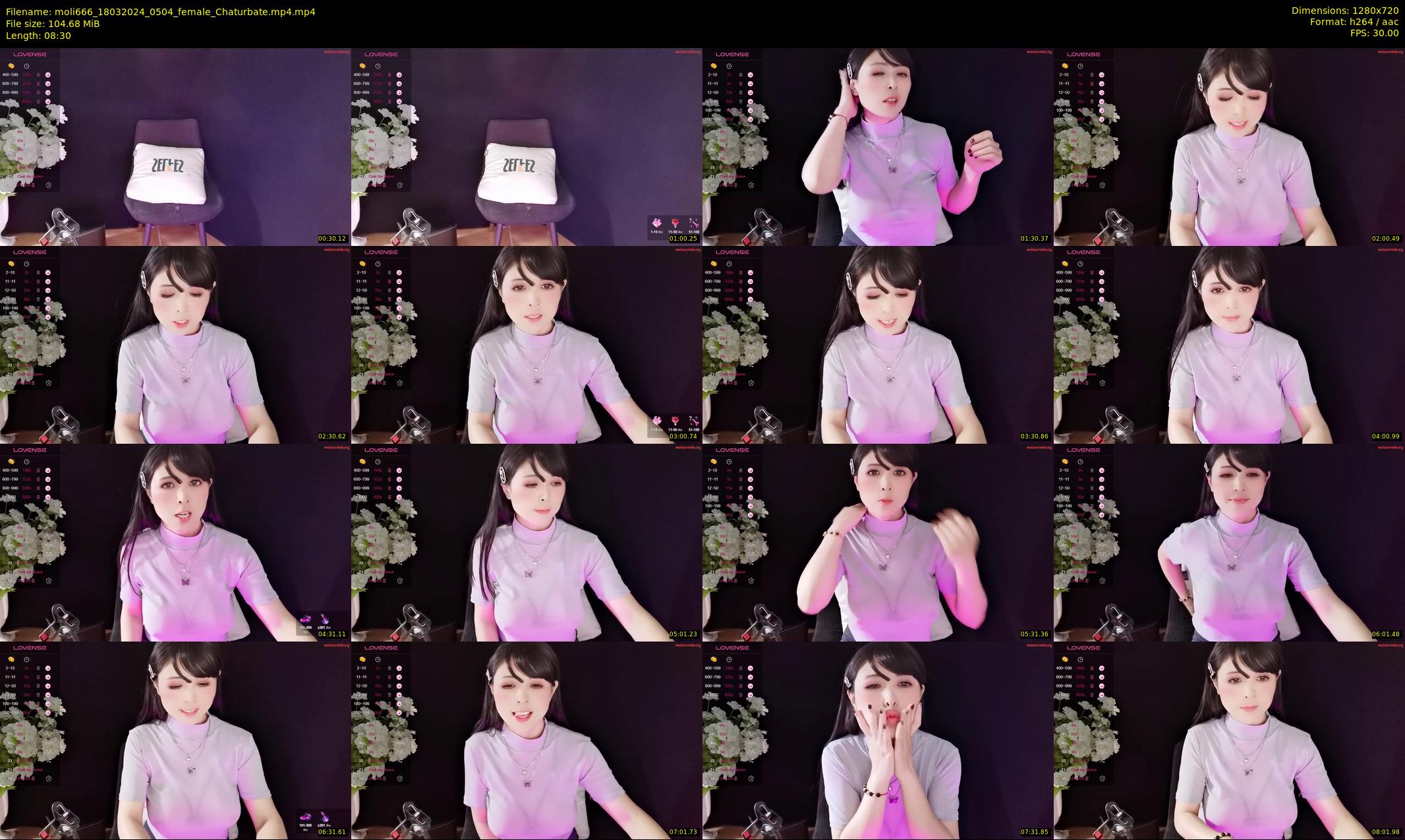 moli666 — 9 minute Chaturbate female cam show recording, 720p, Mar 18, 2024