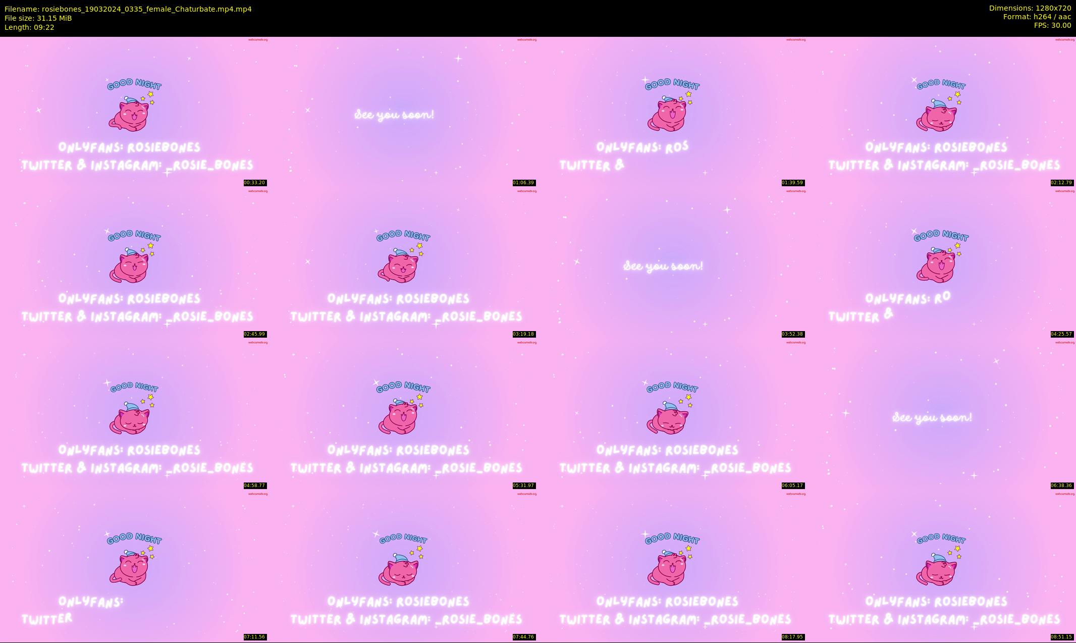 rosiebones — 10 minute Chaturbate female cam show recording, 720p, Mar 19, 2024