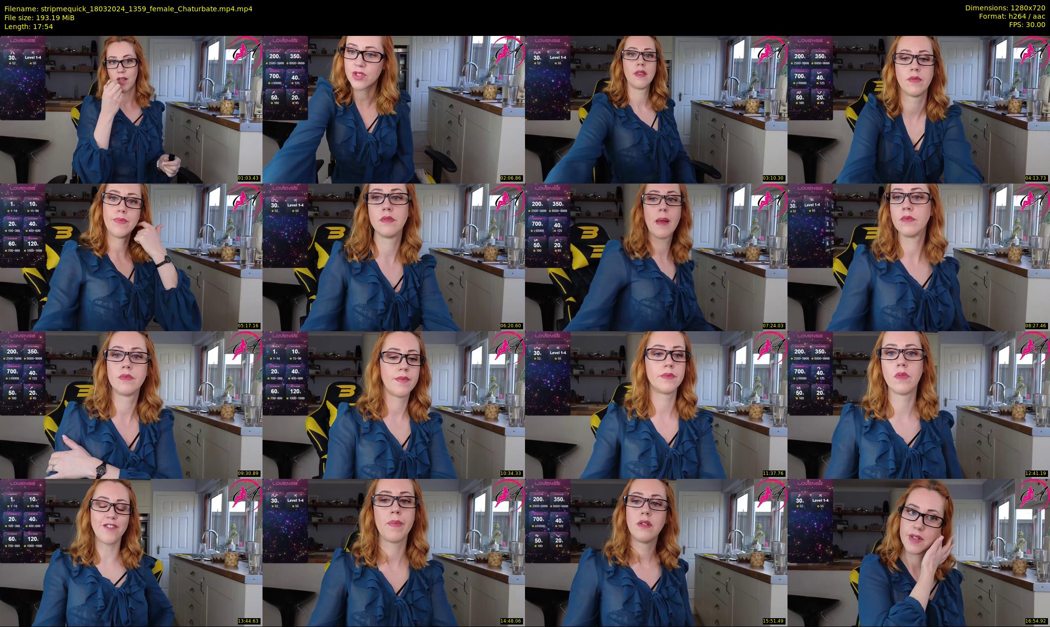 stripmequick — 18 minute Chaturbate female cam show recording, 720p, Mar 18, 2024
