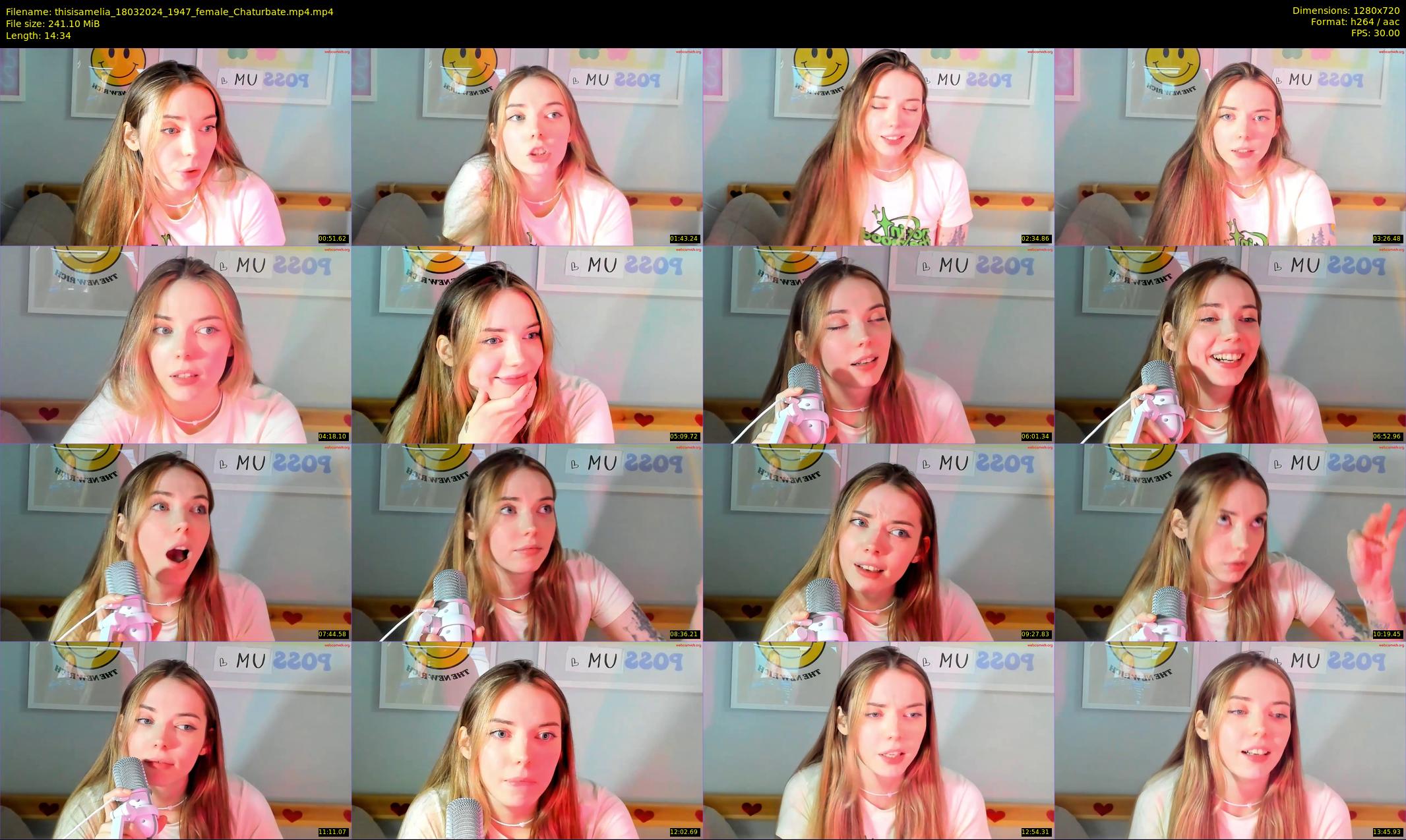 thisisamelia — 15 minute Chaturbate female cam show recording, 720p, Mar 18, 2024