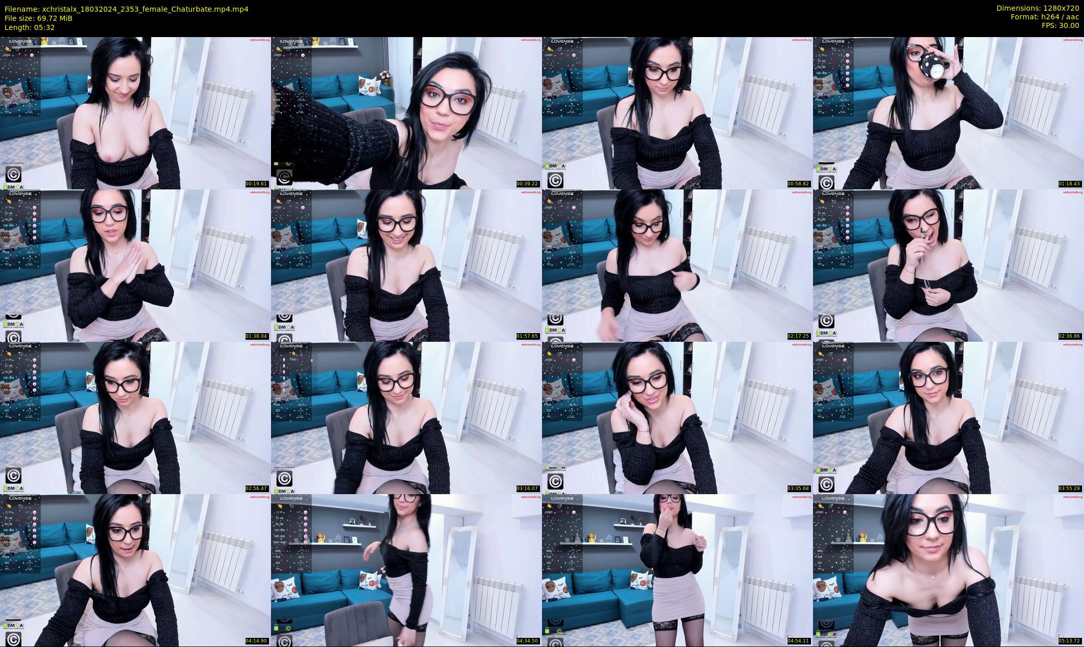 xchristalx — 6 minute Chaturbate female cam show recording, 720p, Mar 18, 2024