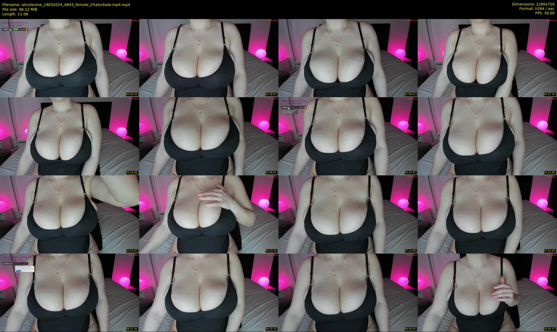 alicelevine — 12 minute Chaturbate female cam show recording, 720p, Mar 19, 2024