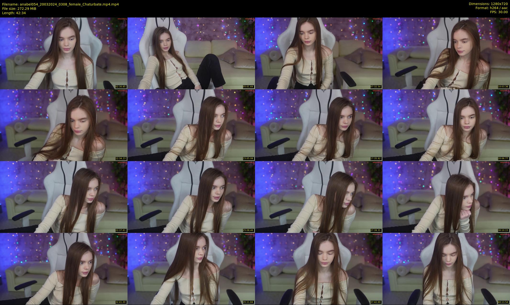 anabel054 — 43 minute Chaturbate female cam show recording, 720p, Mar 20, 2024