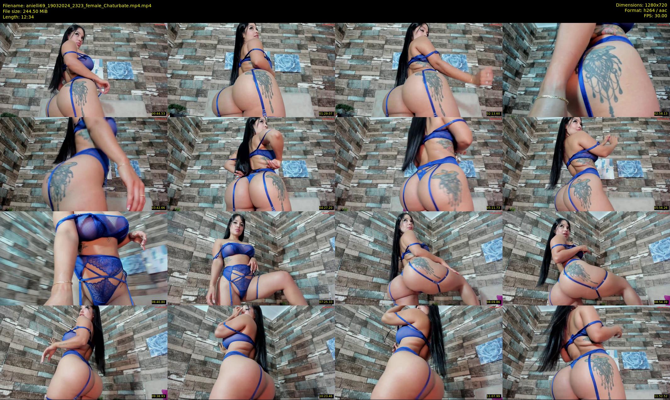 anielli69 — 13 minute Chaturbate female cam show recording, 720p, Mar 19, 2024