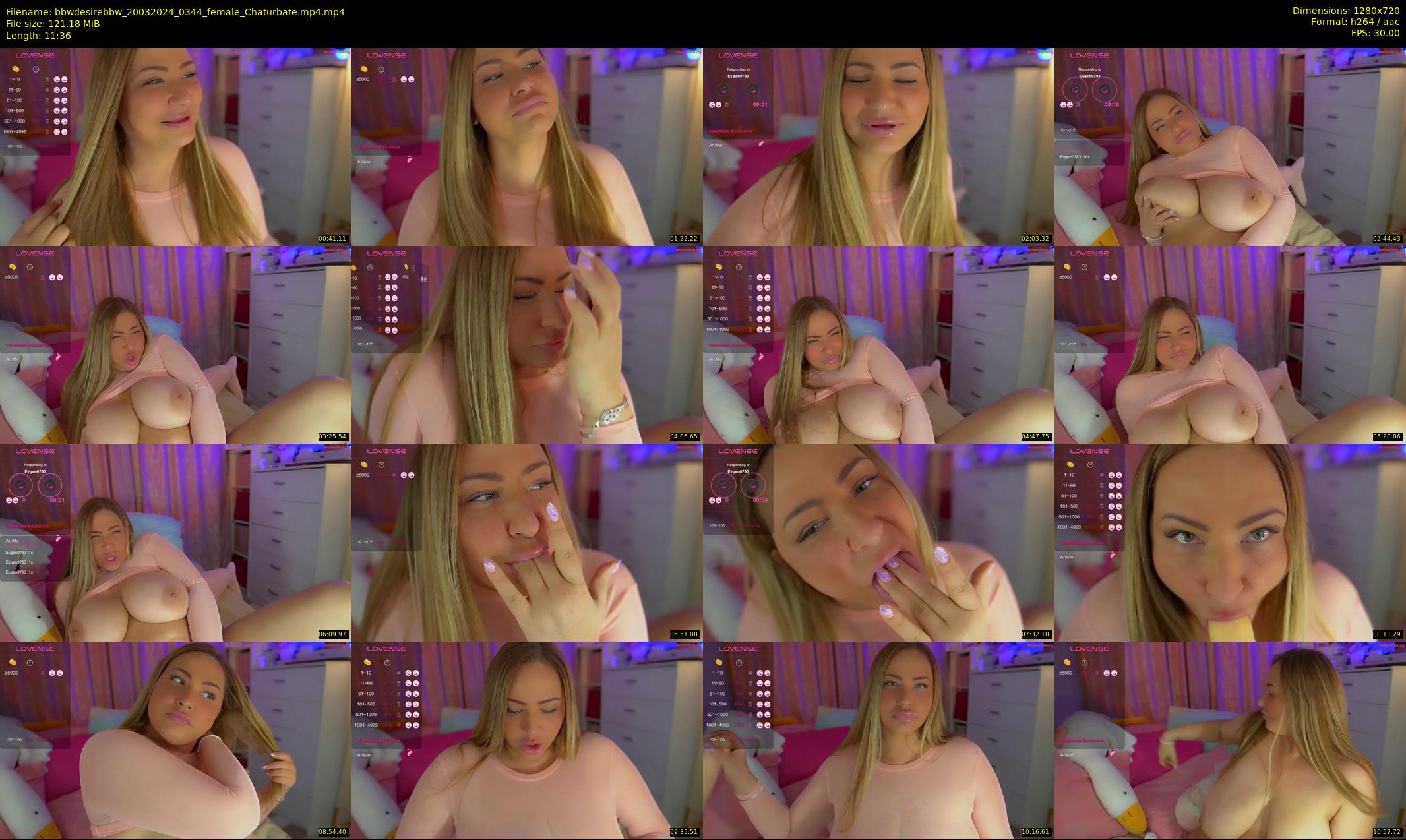 bbwdesirebbw — 12 minute Chaturbate female cam show recording, 720p, Mar 20, 2024