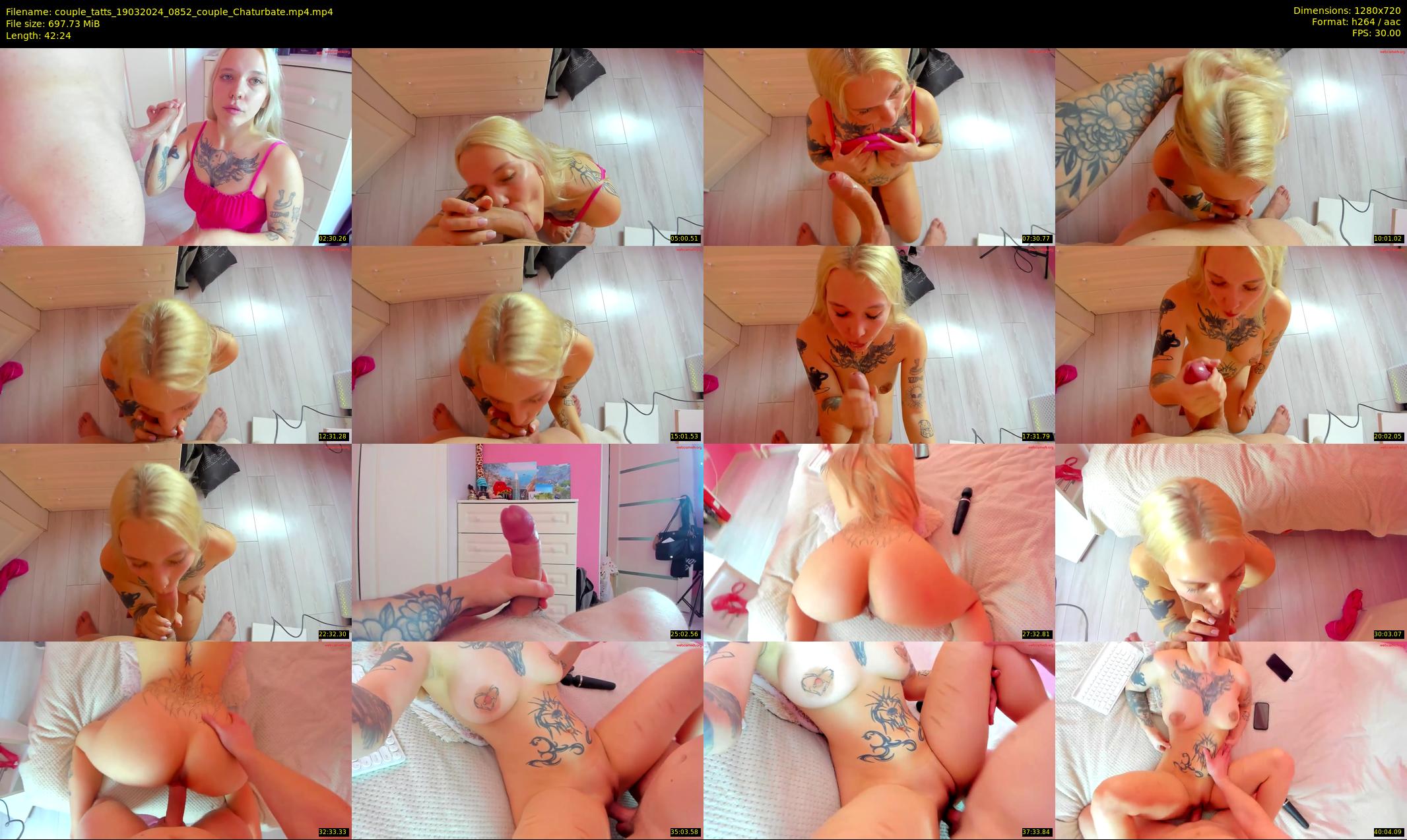 couple_tatts — 43 minute Chaturbate couple cam show recording, 720p, Mar 19, 2024