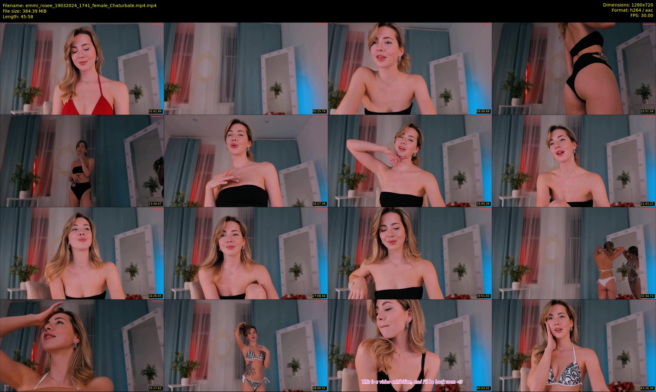 emmi_rosee — 46 minute Chaturbate female cam show recording, 720p, Mar 19, 2024
