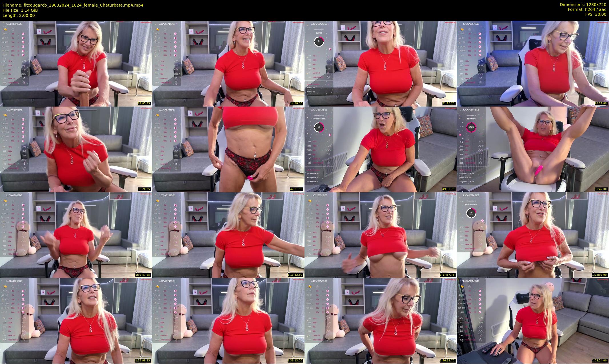 fitcougarcb — 120 minute Chaturbate female cam show recording, 720p, Mar 19, 2024