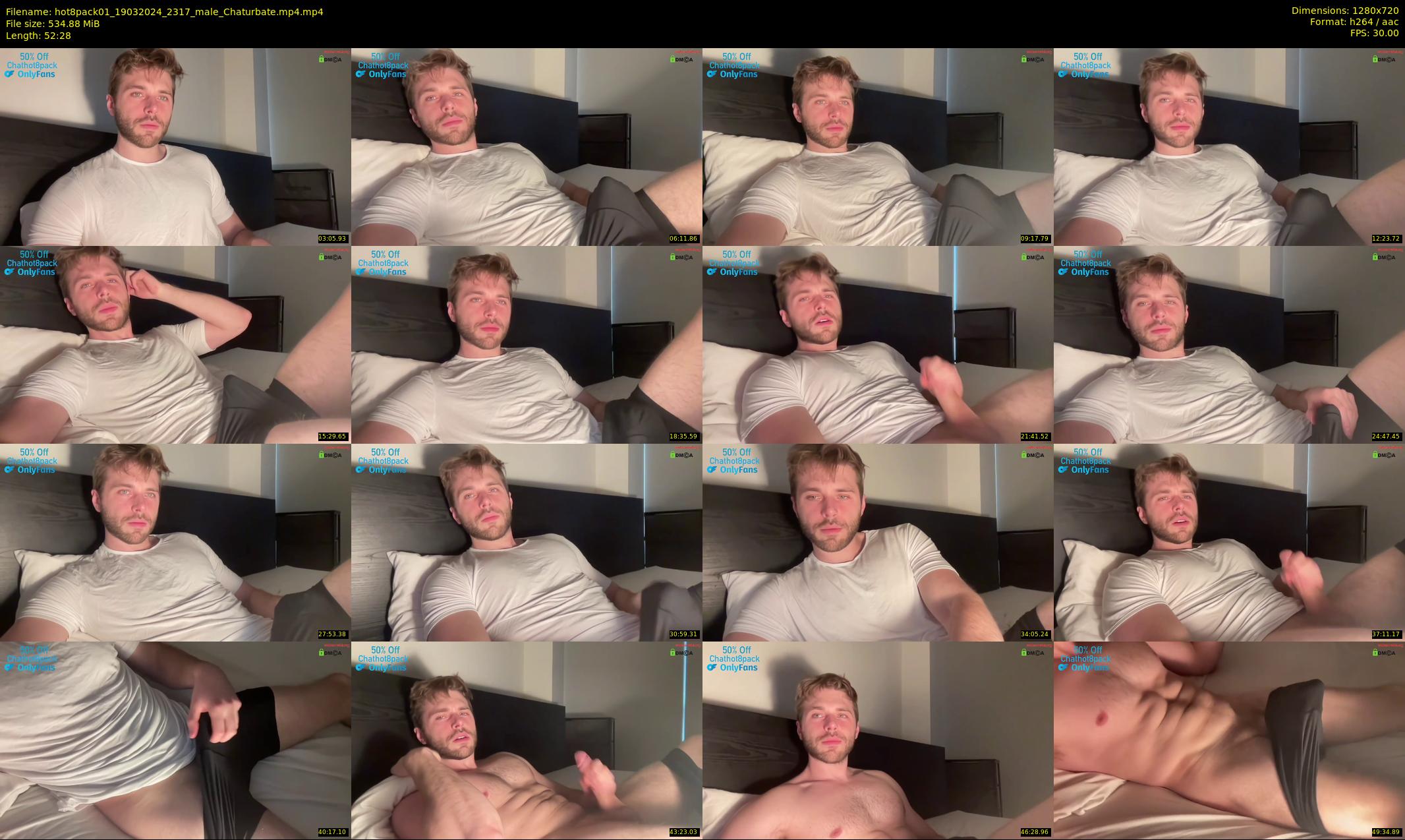 hot8pack01 — 53 minute Chaturbate male cam show recording, 720p, Mar 19, 2024